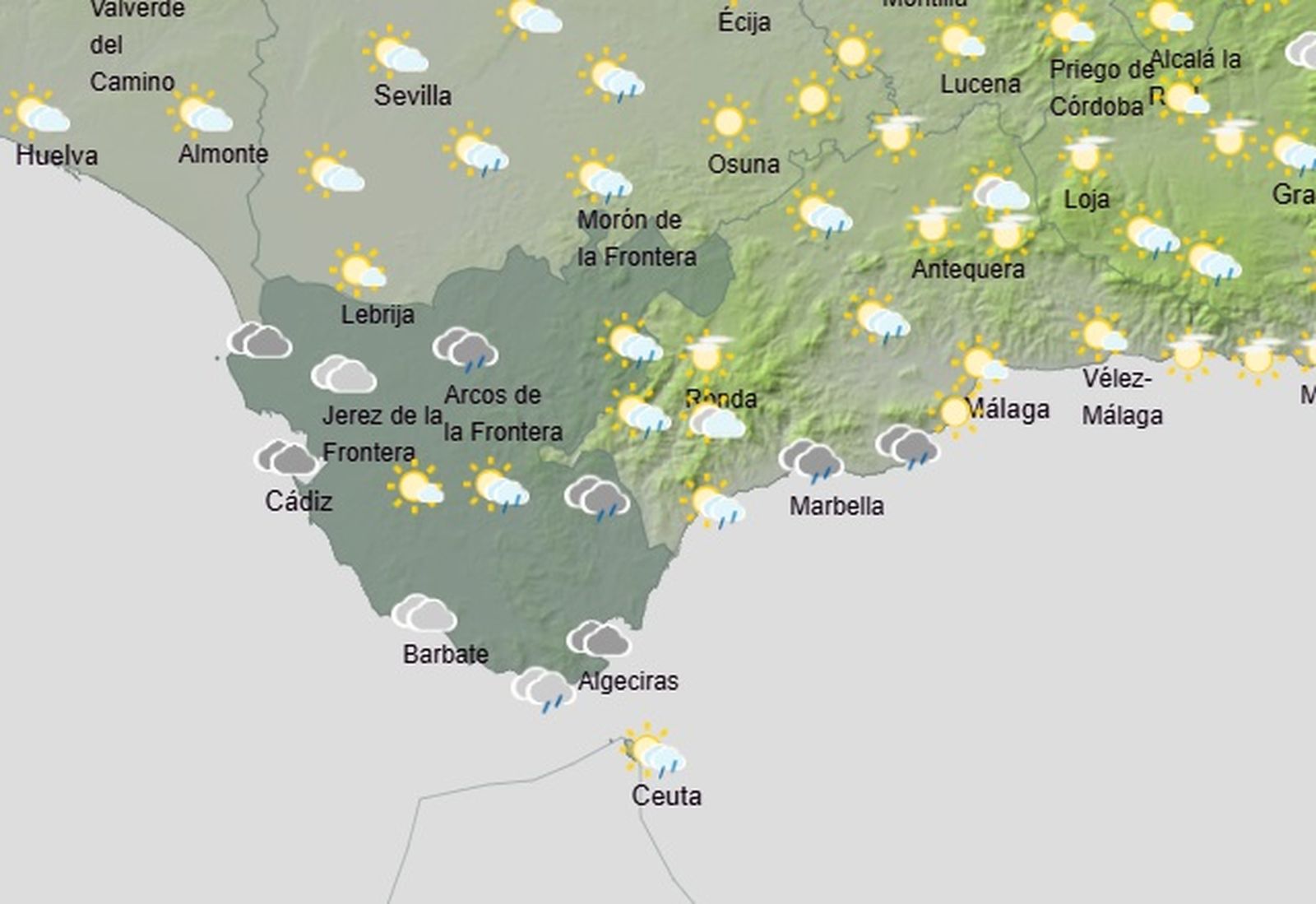 Las precipitaciones serán más probables entre las 13:00 y las 19:00 horas.