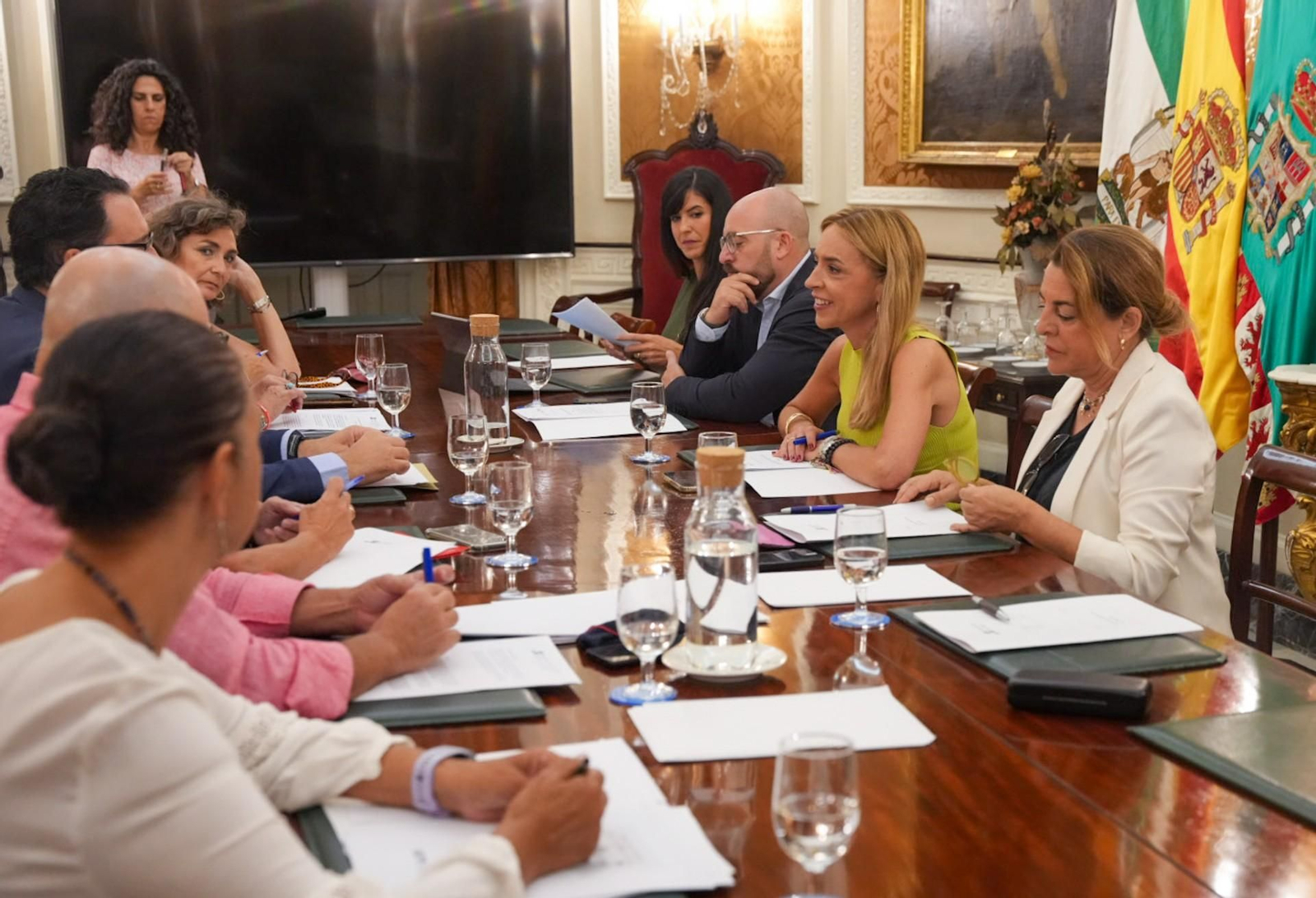 Reunión de la Mes Provincial de Diálogo Social en la Diputación de Cádiz.