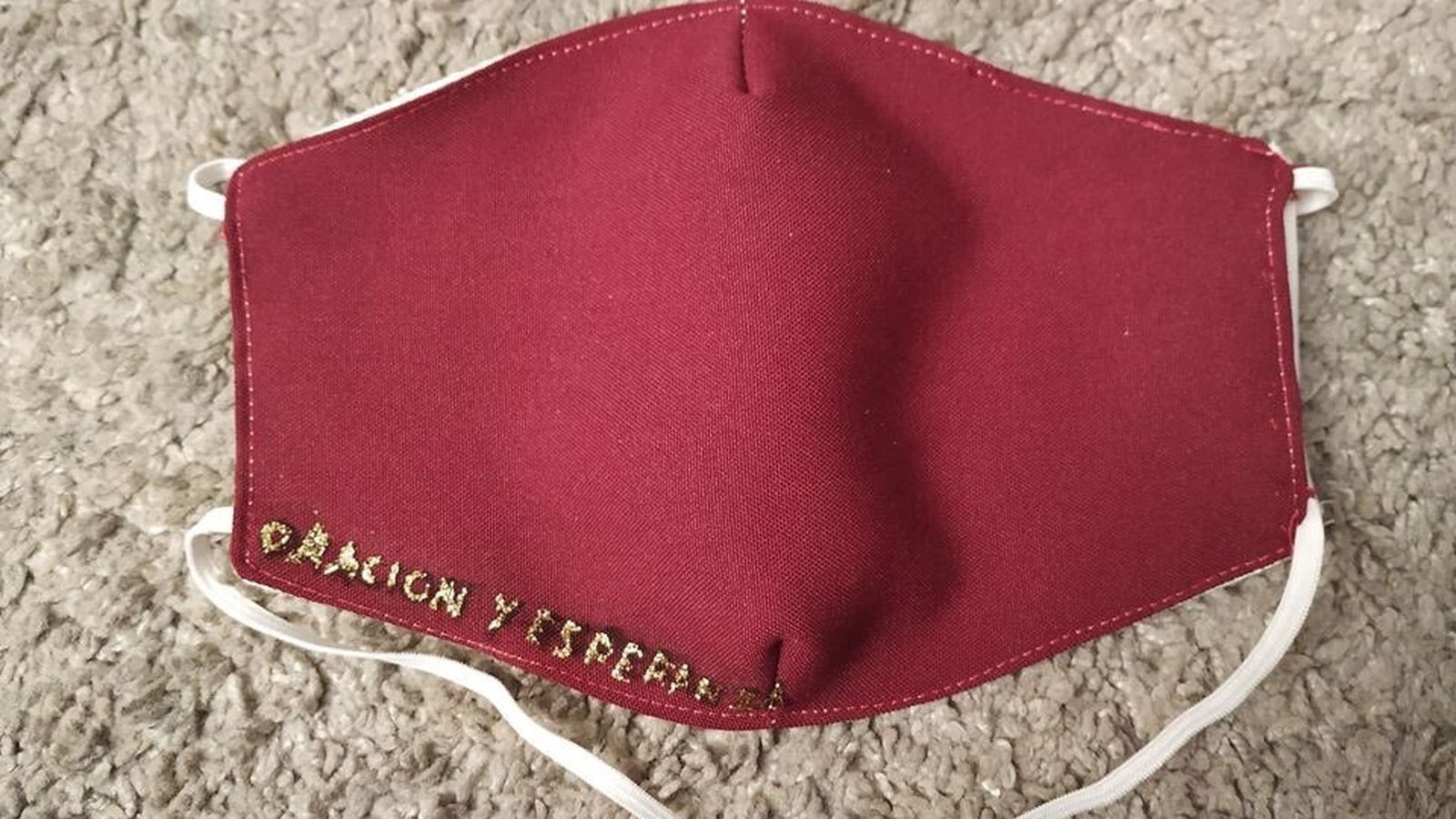 Mascarillas con las advocaciones del Huerto realizadas por la cofradía