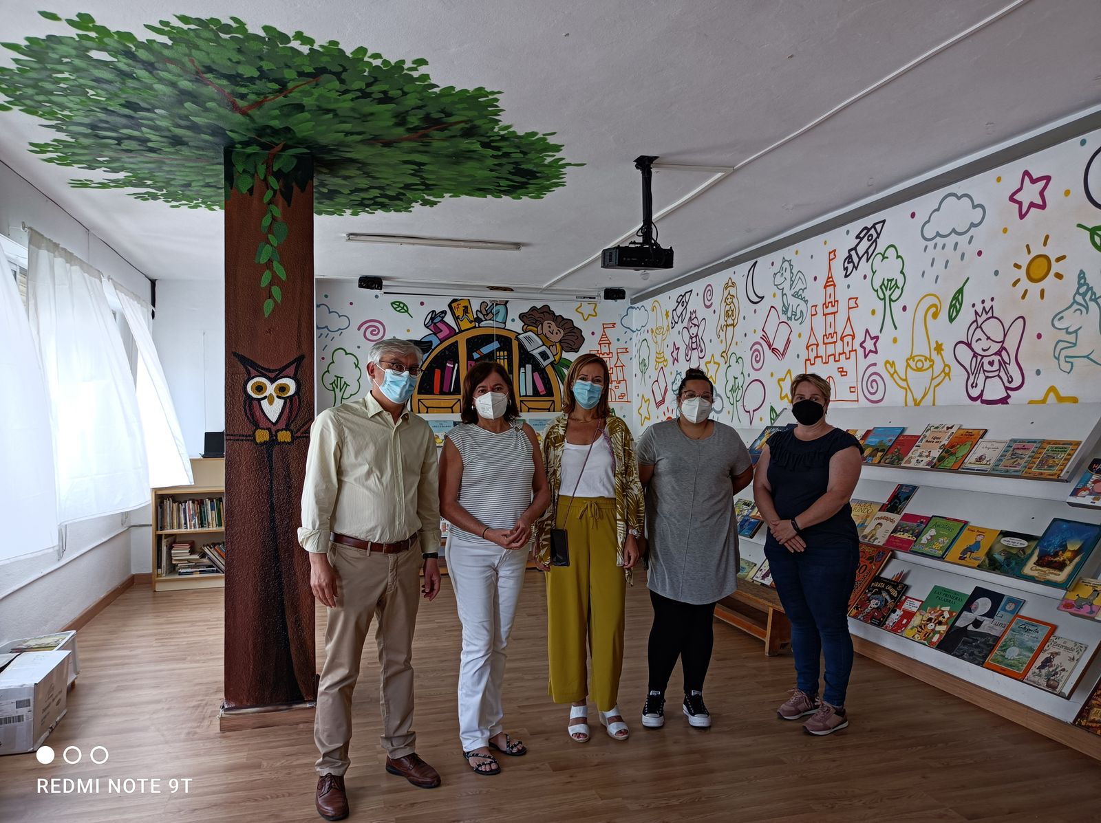 Juan Antonio Cabello, en su visita al CEIP Sagrada Familia.