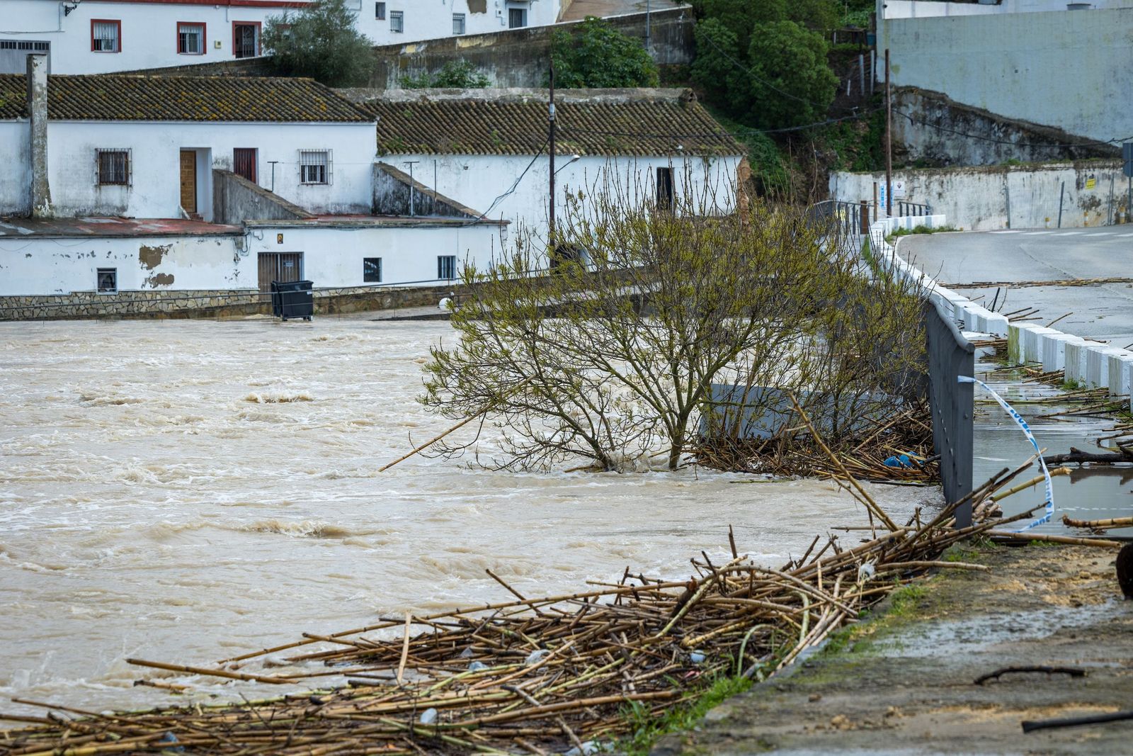 Las imágenes de las inundaciones en Arcos: la espectacular crecida del río Guadalete por la apertura de las presas