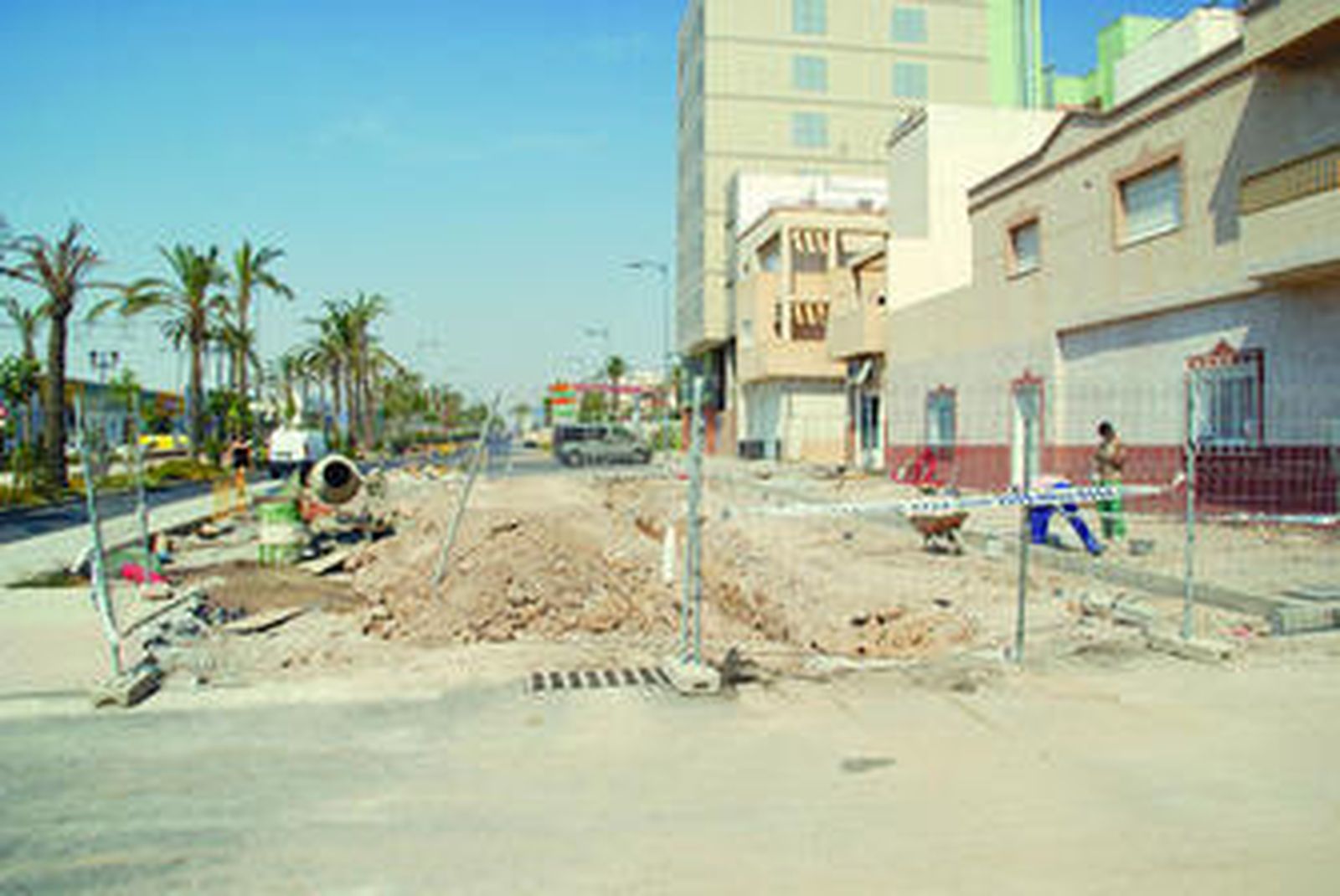Estado actual de las obras del bulevar.