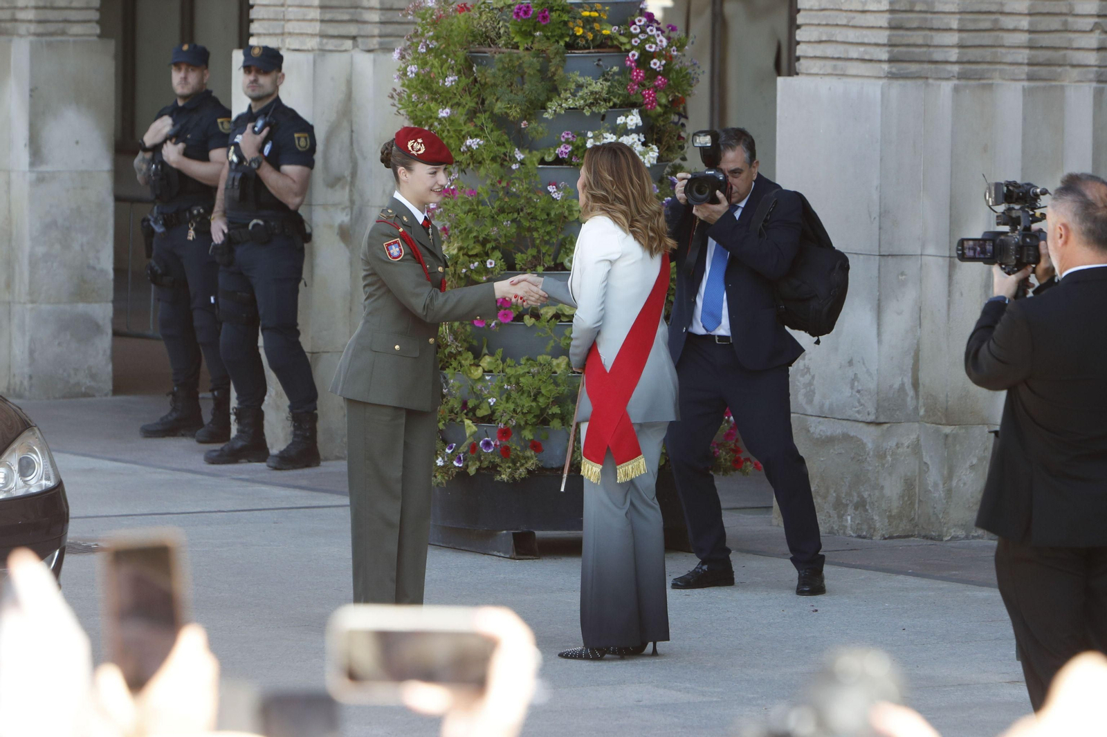 La princesa Leonor, en su primer acto institucional en solitario en Zaragoza