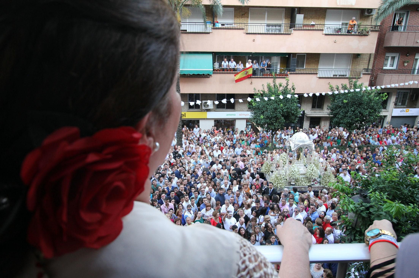 Imágenes del traslado de la Virgen de la Cinta desde la catedral hasta su santuario