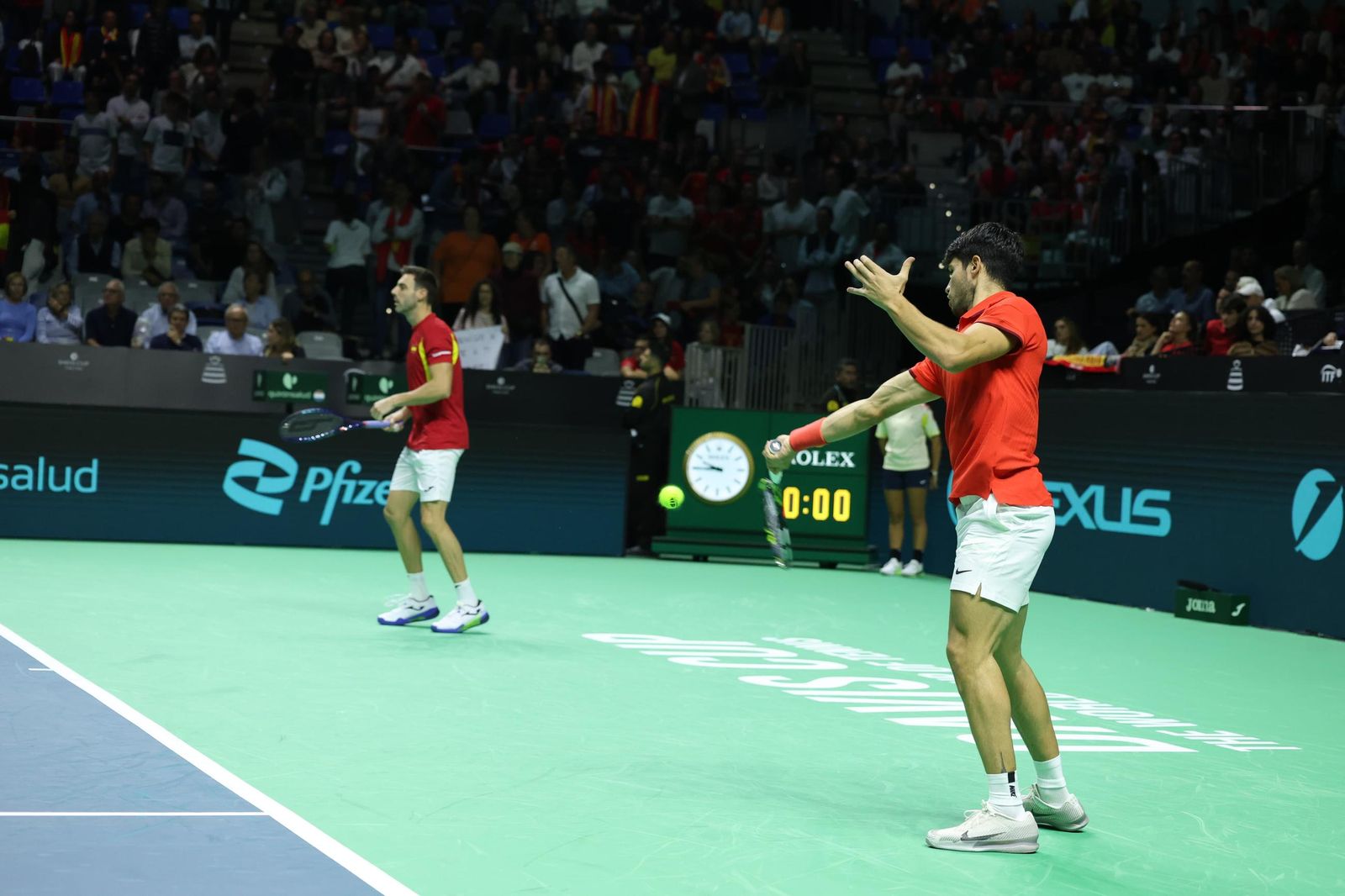El doble Alcaraz-Granollers vs Koolhof-Van de Zandschulp, en fotos