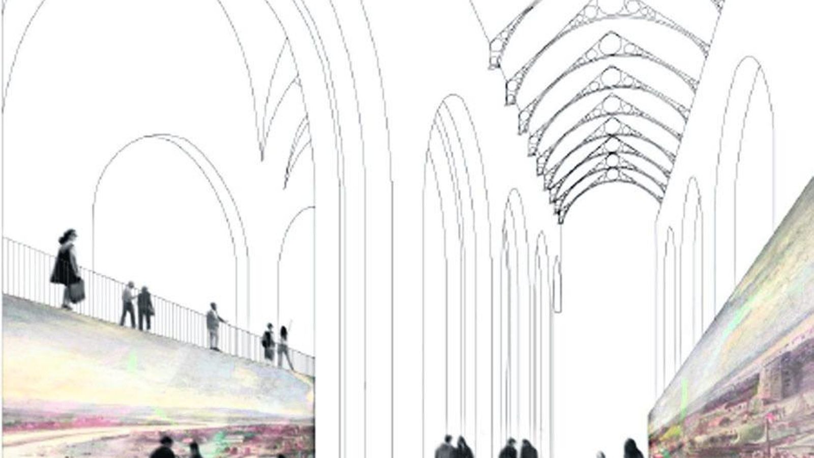 Recreación del interior tras la obra