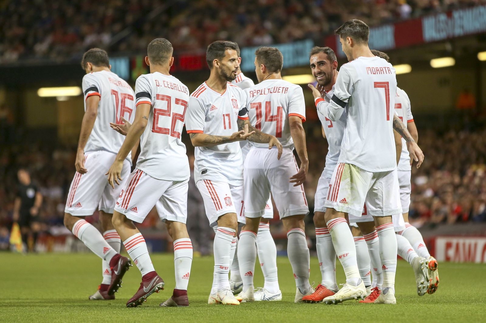 El amistoso entre Gales y España, en imágenes