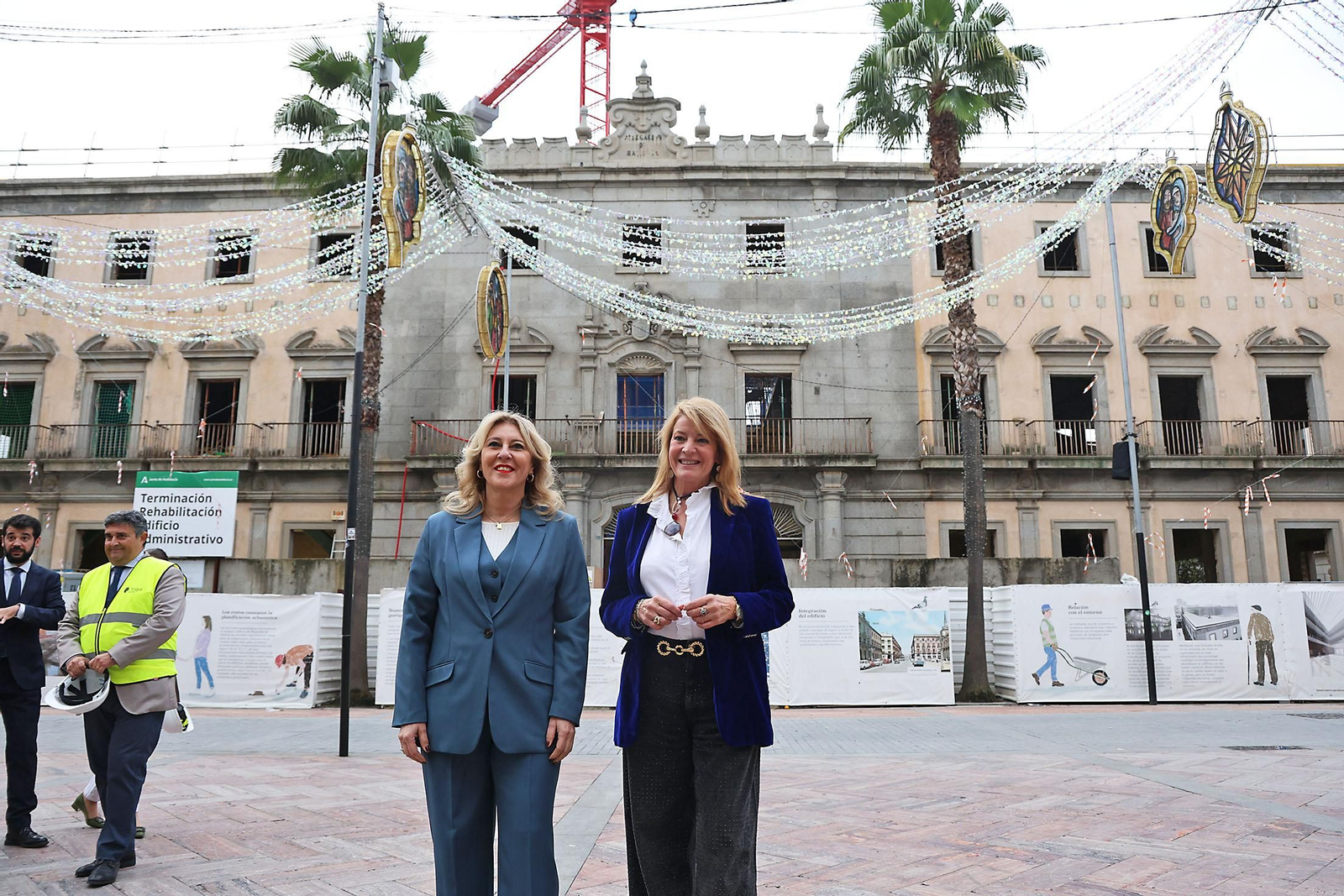 Imágenes de la visita las obras de la antigua Delegación de Hacienda
