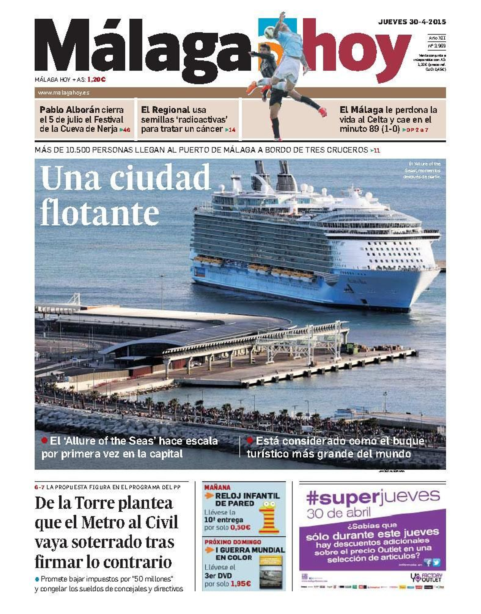 Clima electoral.  El programa con el que De la Torre opta a la reelección incluye el soterramiento del tramo al Civil.
