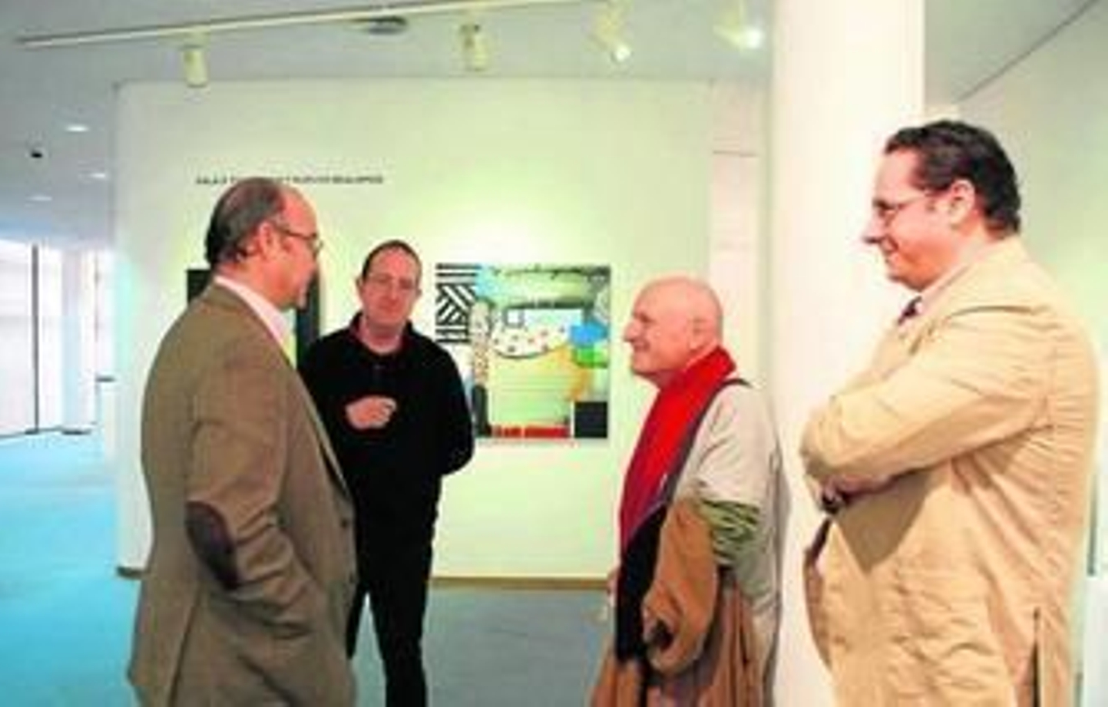 Antonio López acompañado por Rodríguez Comendador, Ibáñez y Martín Robles.