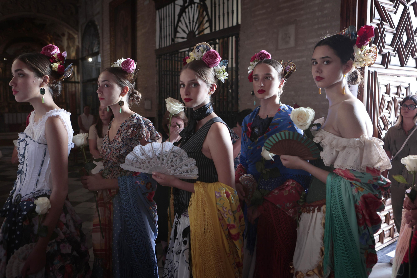 Ofrenda floral a Santa Ana de la asociación Qlamenco para rematar la Velá, todas las imágenes