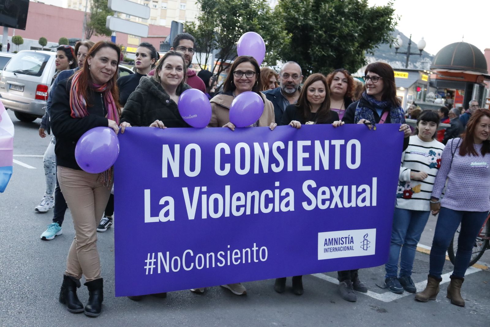 Imágenes de la manifestación por el Día de la Mujer en La Línea