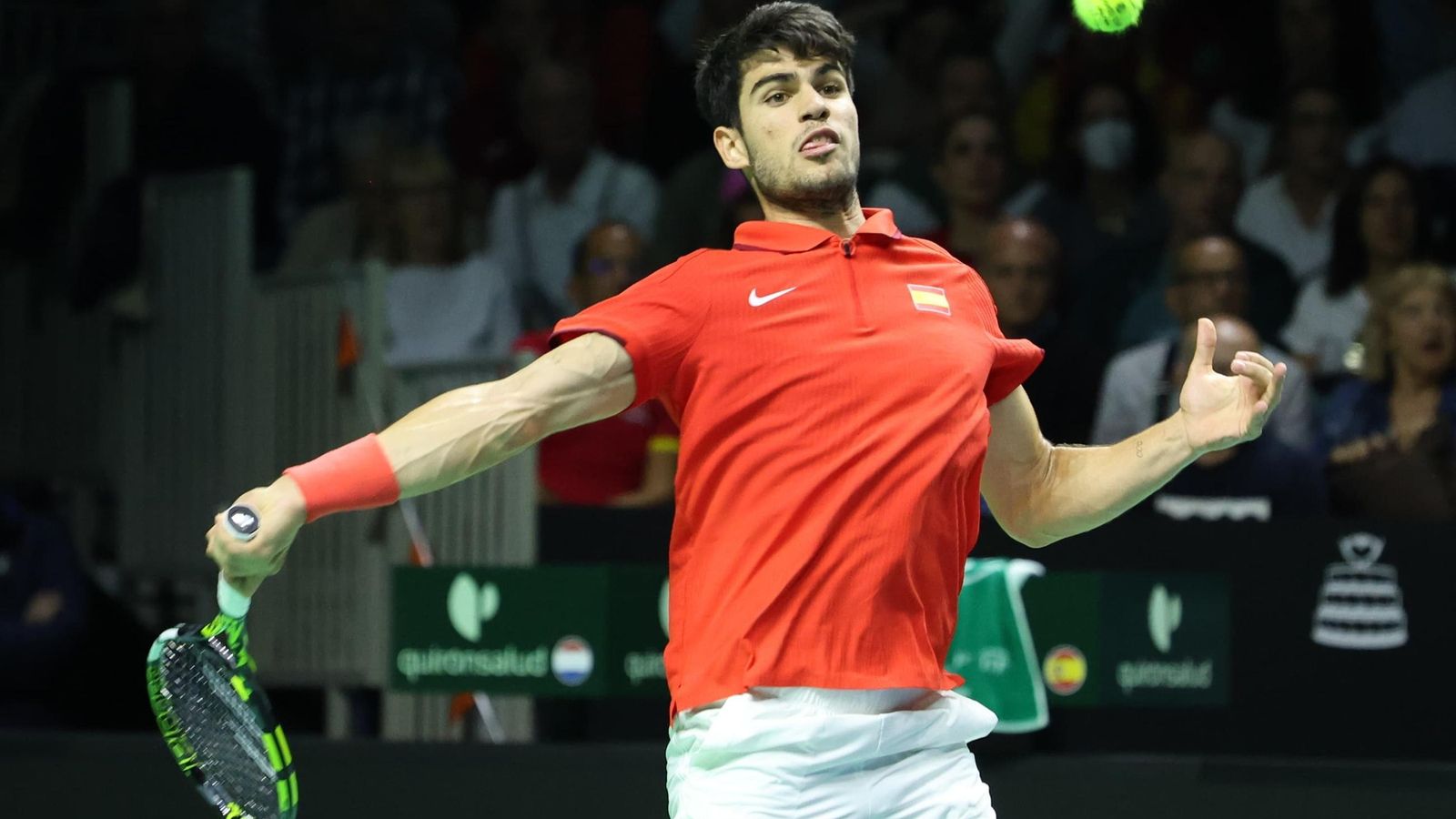 Las mejores fotos del Carlos Alcaraz-Griekspoor de la Copa Davis de Málaga