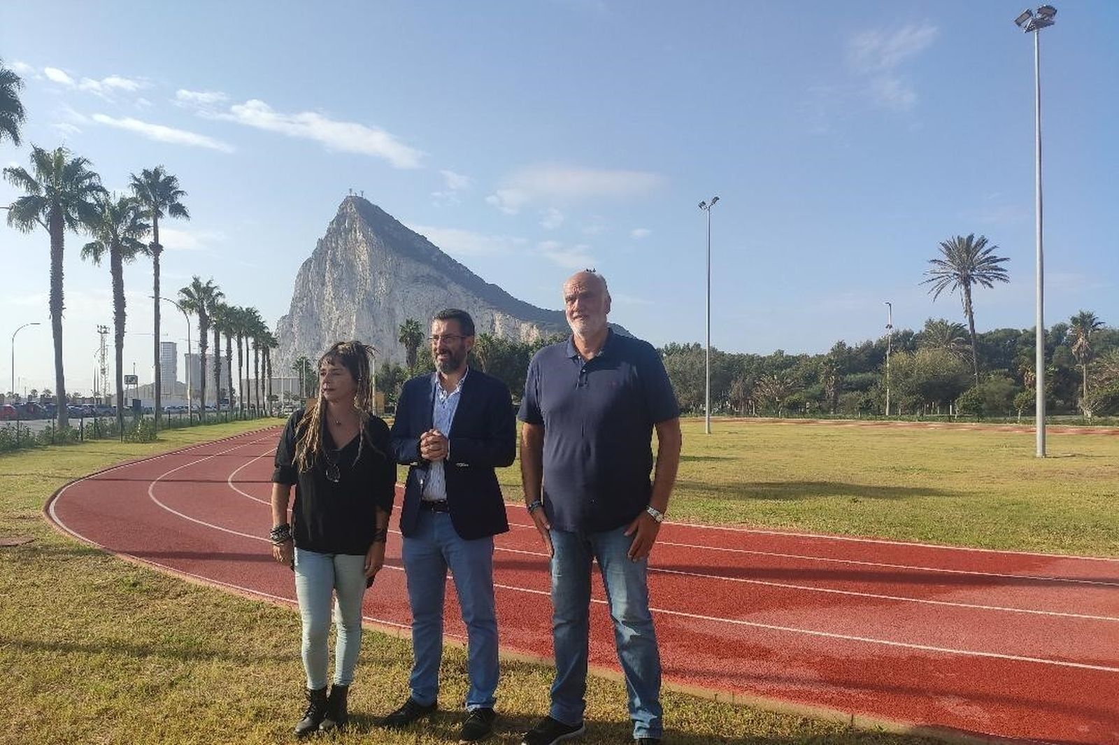 Ñeco, Franco y Vidal, en las nuevas pistas de La Línea.