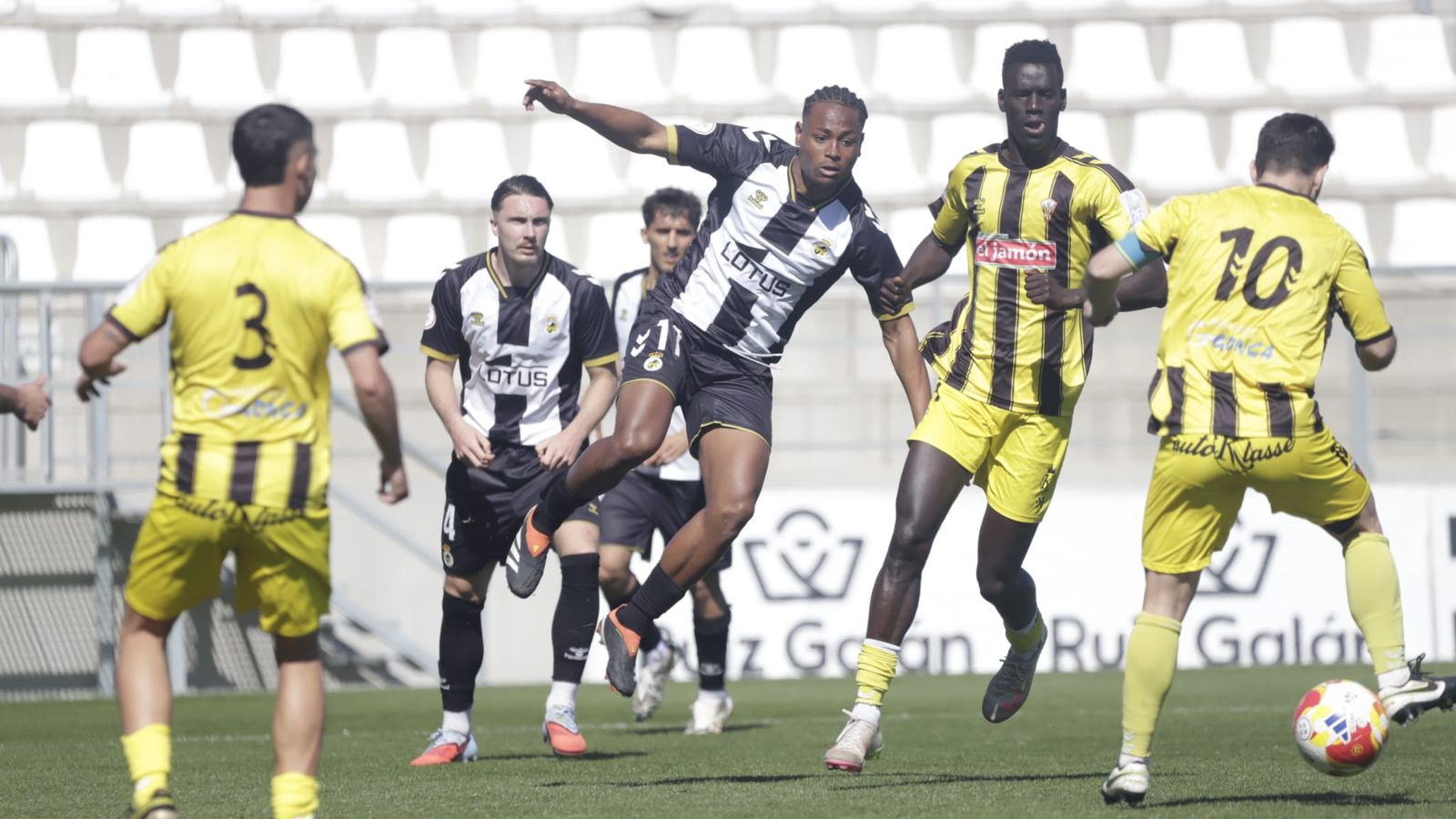 Joanet López, en sus primeros minutos en el Ciudad de La Línea