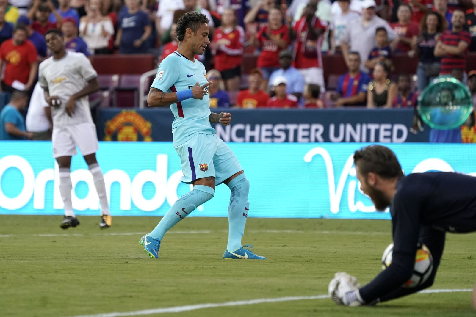 Imágenes del encuentro entre el Barcelona y el Manchester United