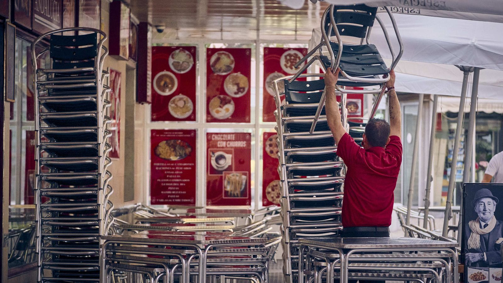 Imagen del cierre de un bar en noviembre de 2020