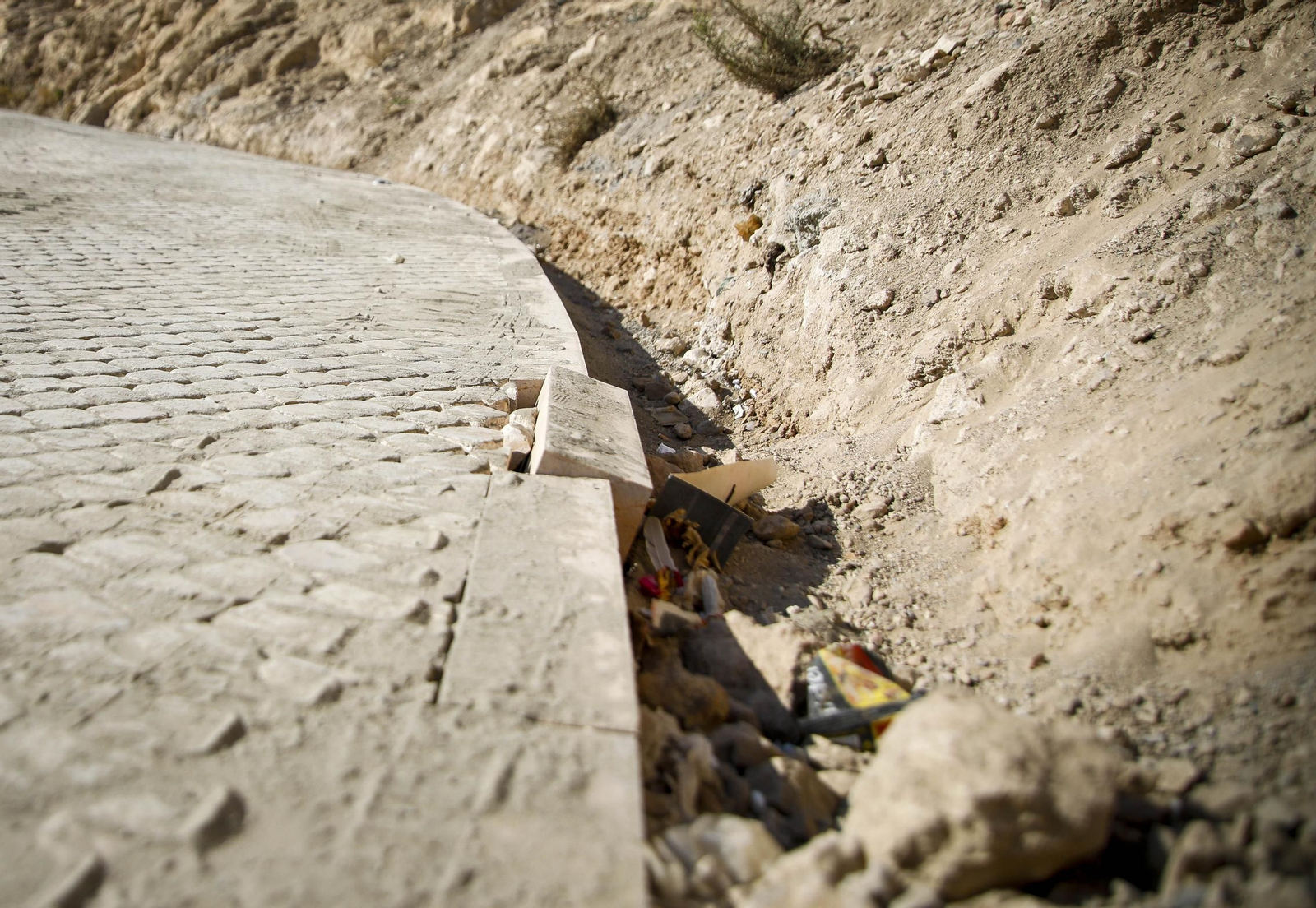 Las imágenes de los escombros en las obras de San Cristóbal de Almería