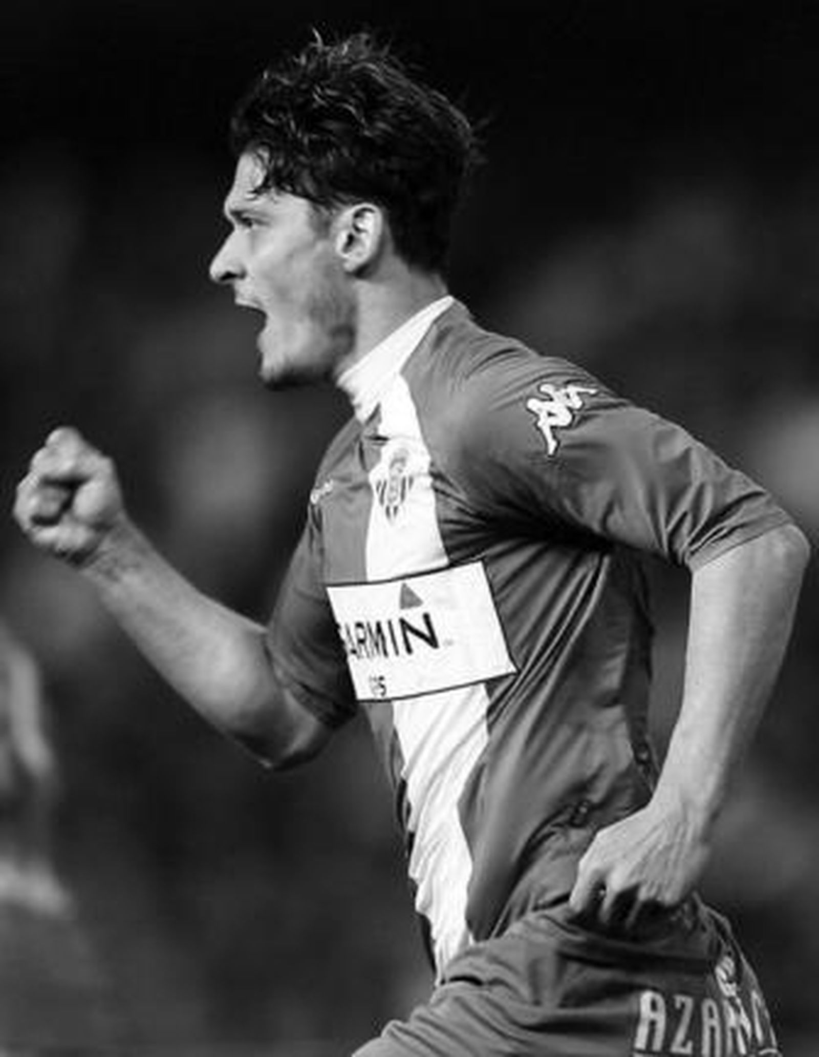 Edu celebra el gol del equipo verdiblanco.