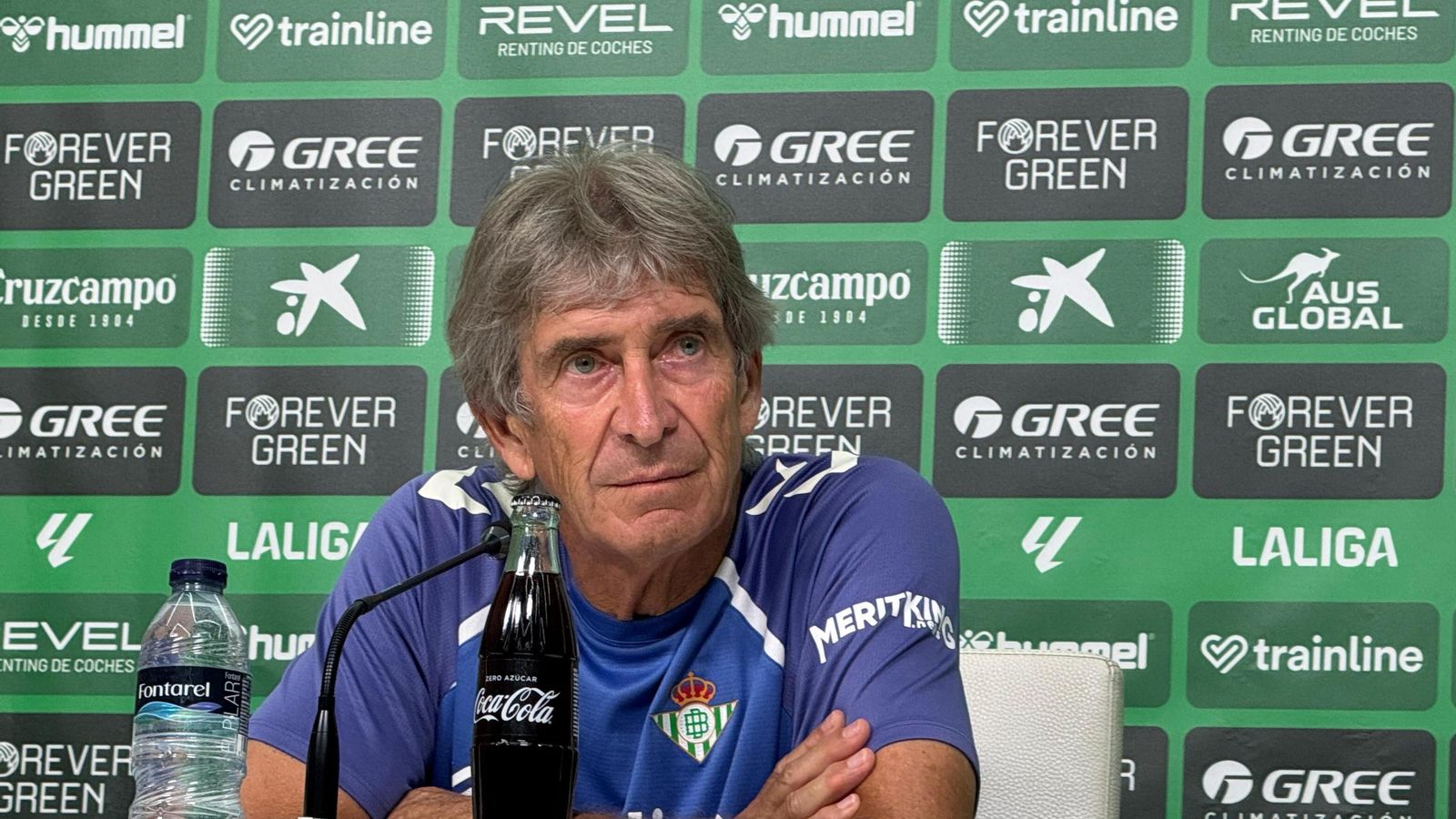 Manuel Pellegrini, en rueda de prensa.