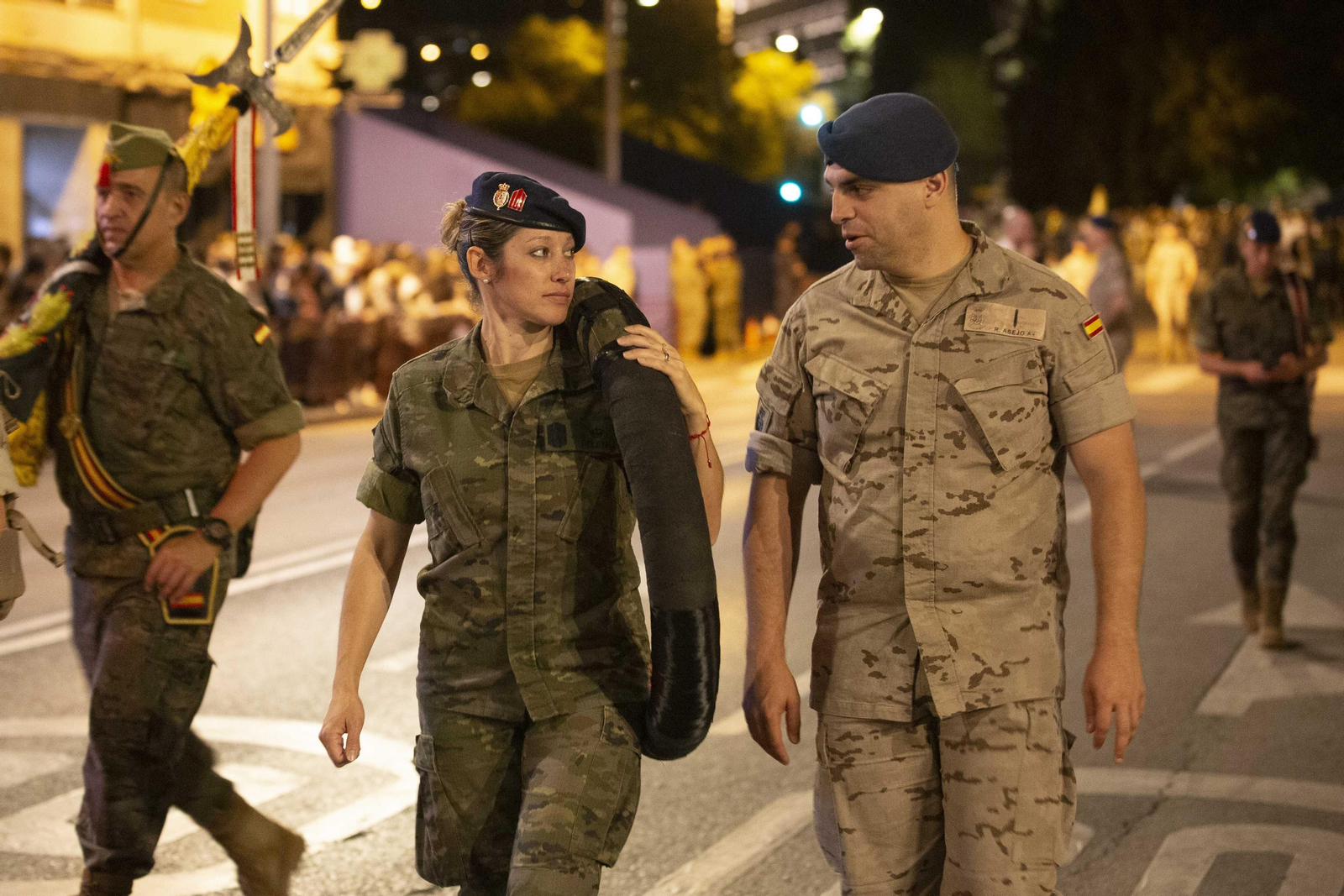 Las Fuerzas Armadas ensayan el desfile por las calles de Granada