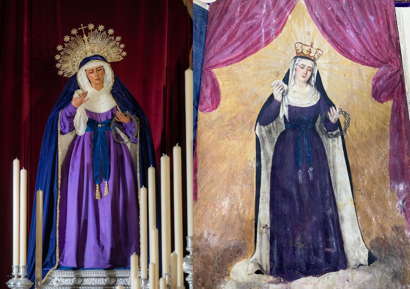 La Virgen de las Angustias, como en el primitivo libro de Reglas
