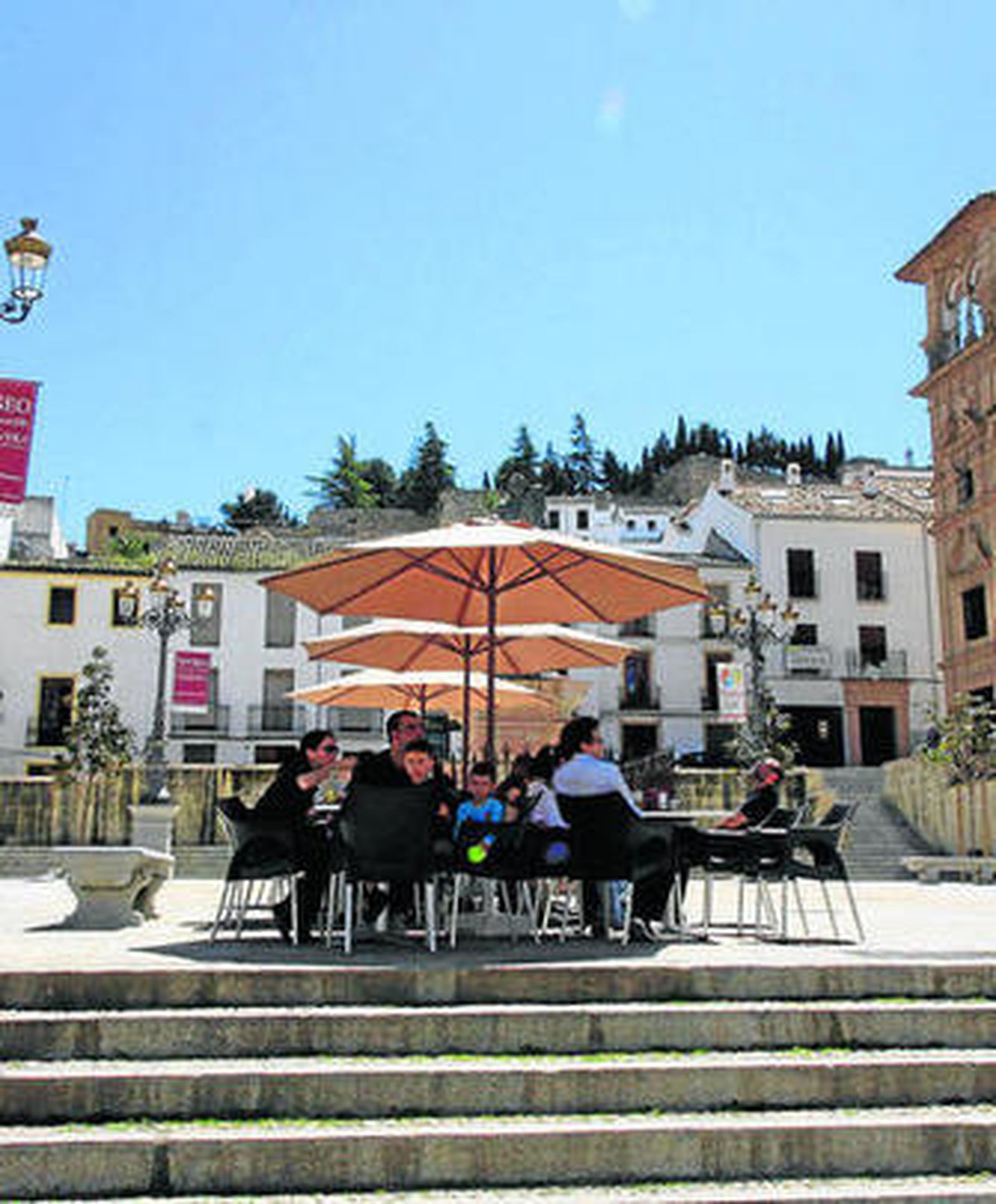Una de las terrazas del casco histórico.