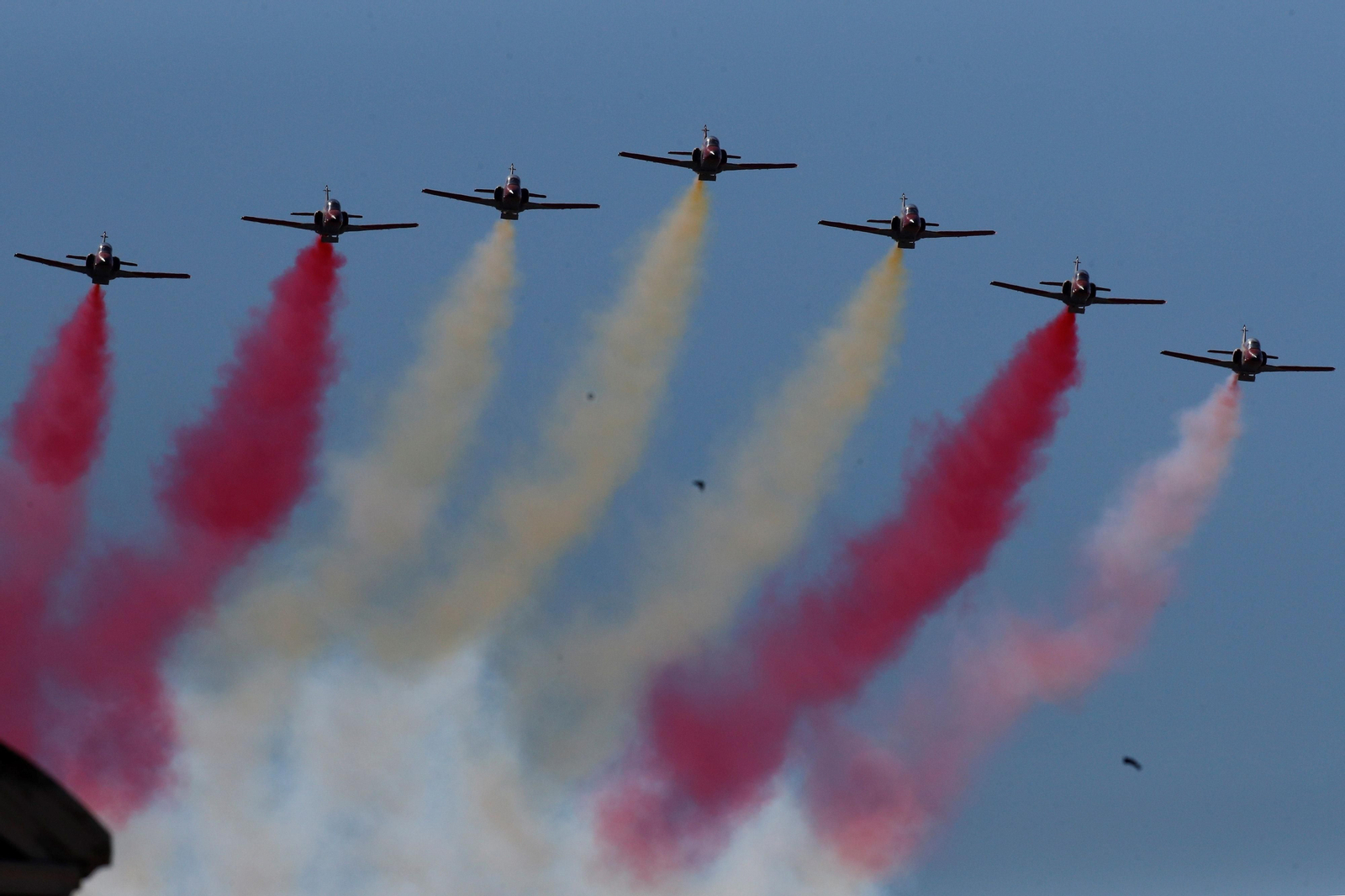 La Patrulla Águila durante la última celebración del 12 de octybre en Madrid.