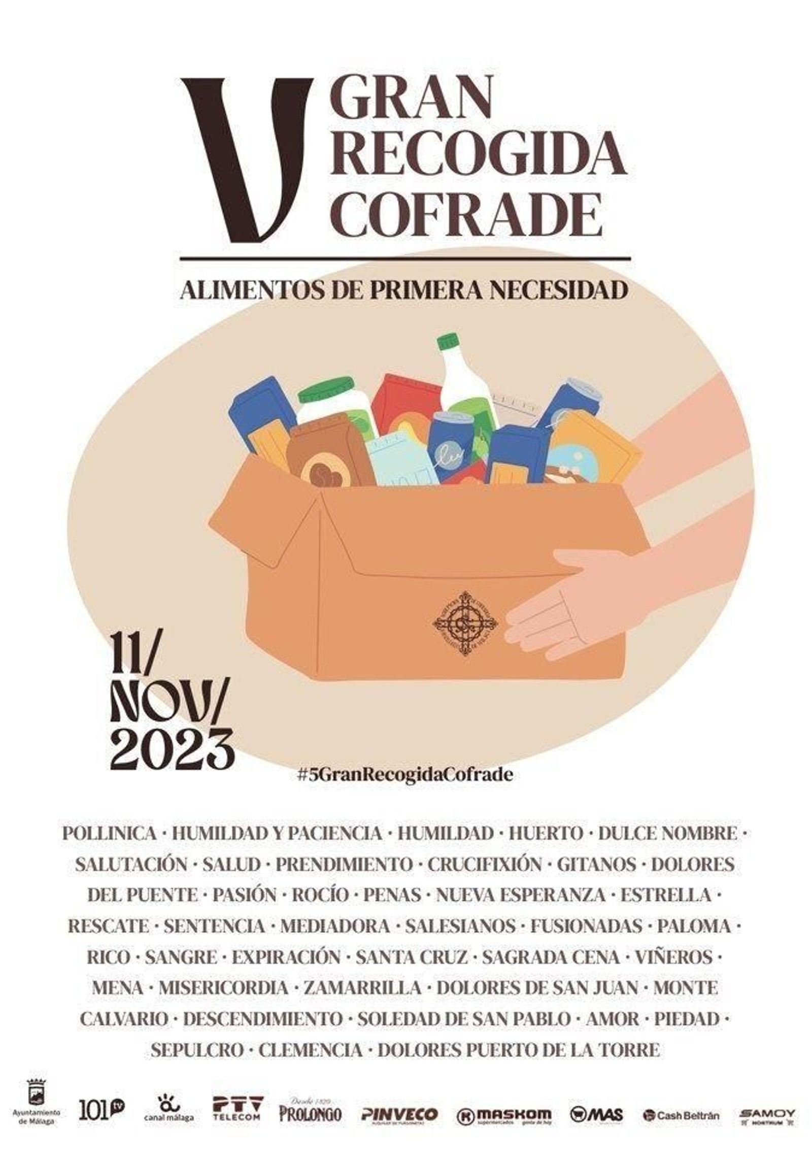 Cartel de la V Gran Recogida Cofrade.