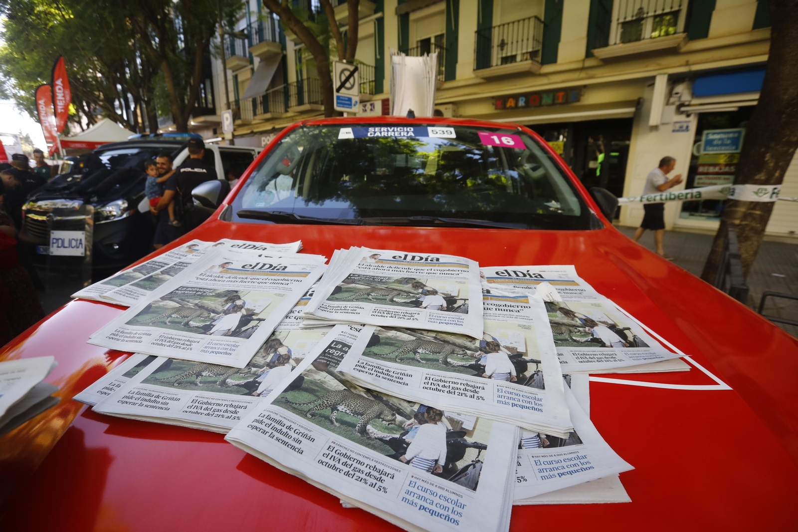 El ambiente en Montilla tras la llegada de La Vuelta, en imágenes