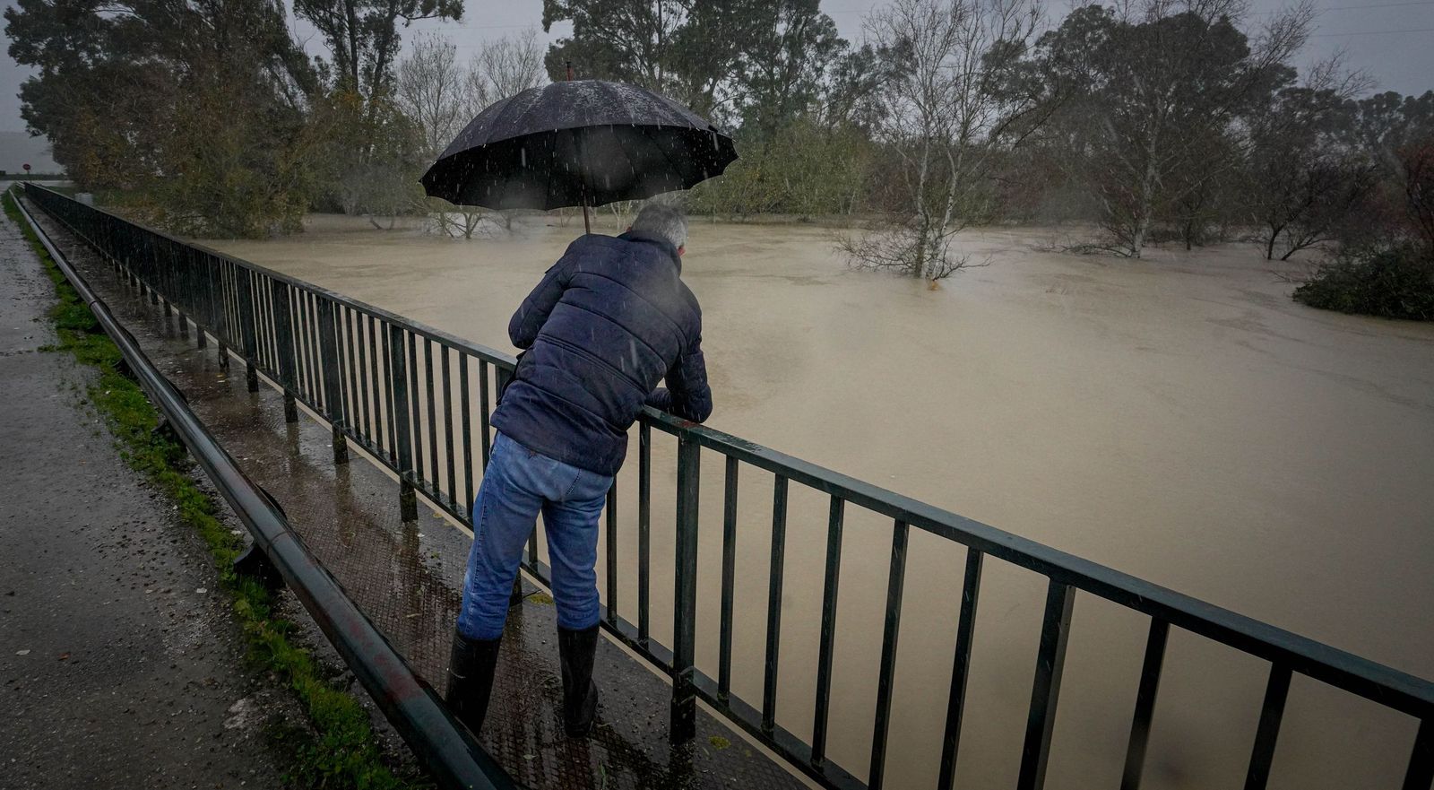 Imágenes de los efectos del temporal Kristin a su paso por Jerez