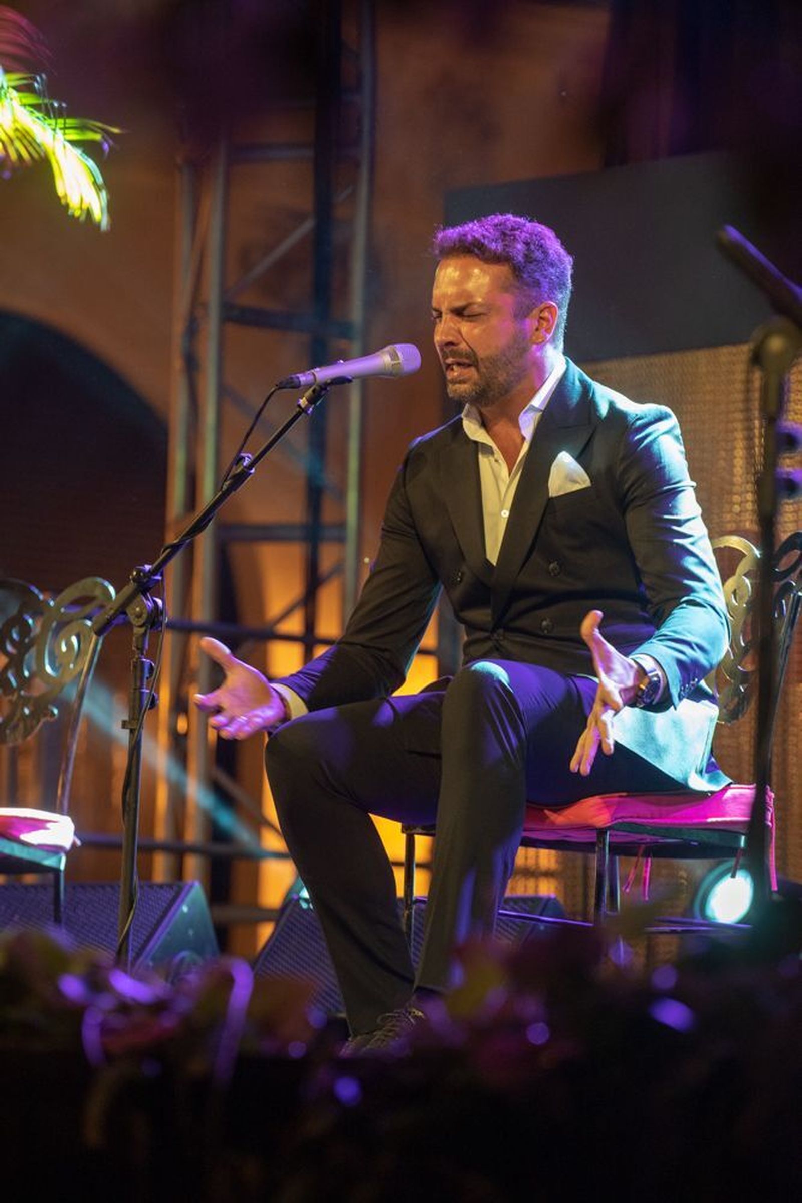 Jesús Méndez, durante la actuación