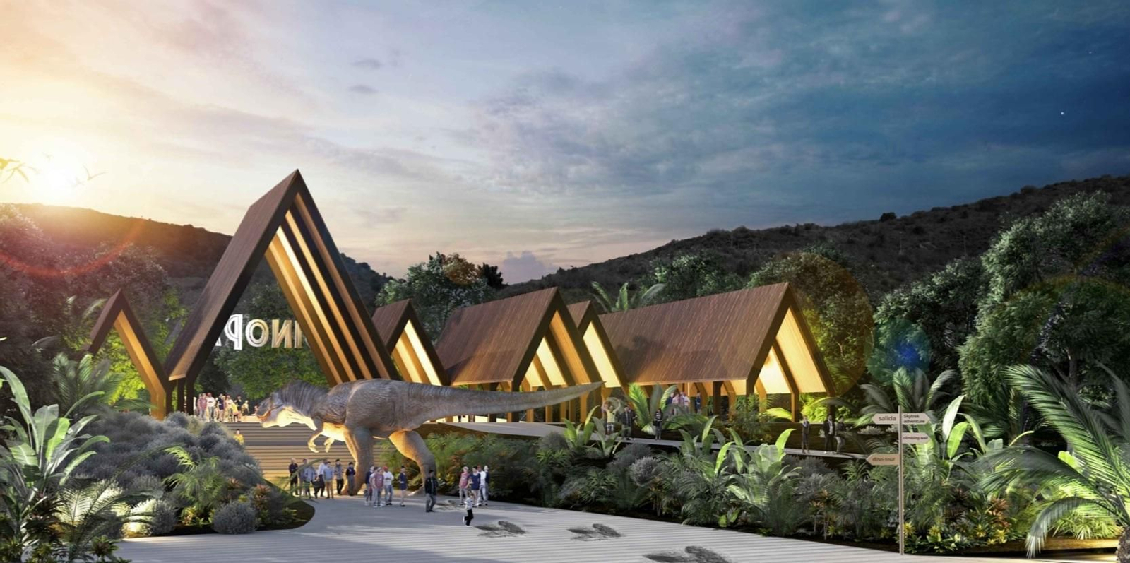 Maqueta del futuro Parque e Dinosaurios de Rincón de la Victoria.