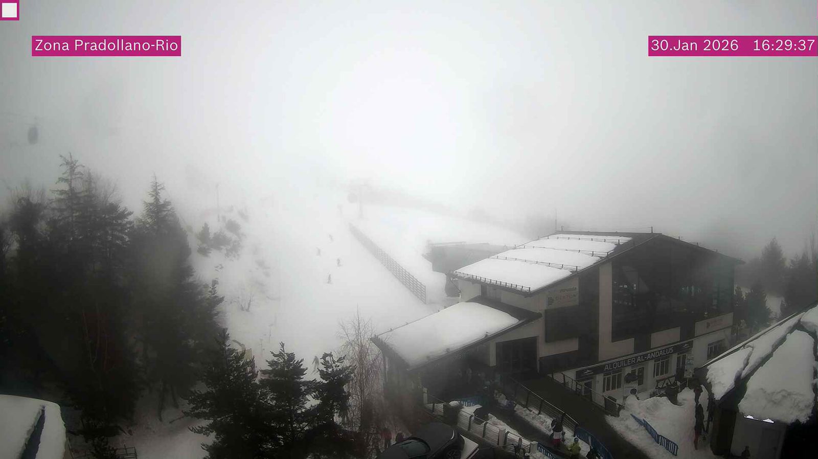 Estado de Pradollano este viernes.