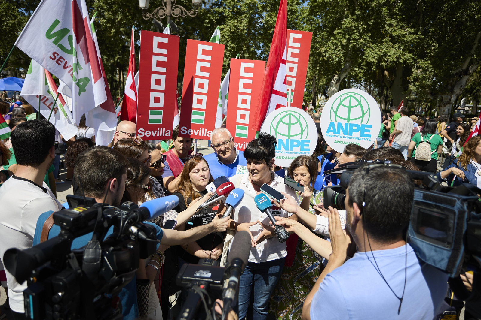 Las imágenes de la manifestación de docentes