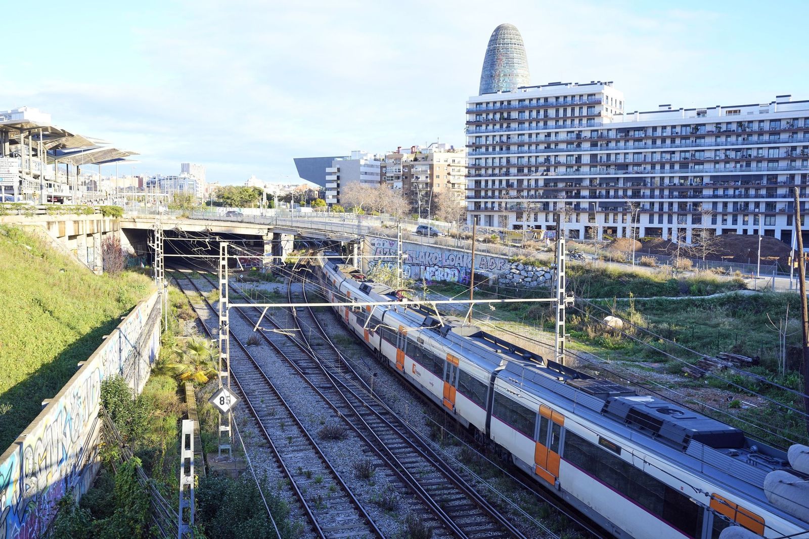 Servicio de trenes de Rodalíes el pasado viernes en Barcelona