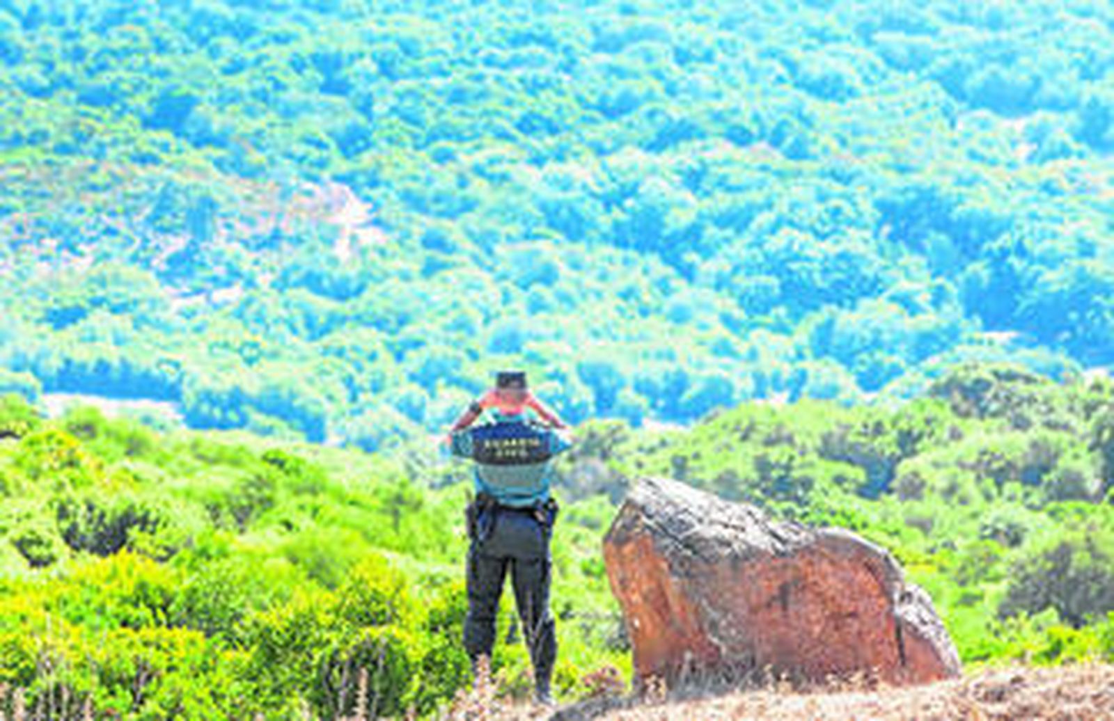 La Guardia Civil vigila los montes de Alcalá durante una patrulla a primera hora de la mañana.