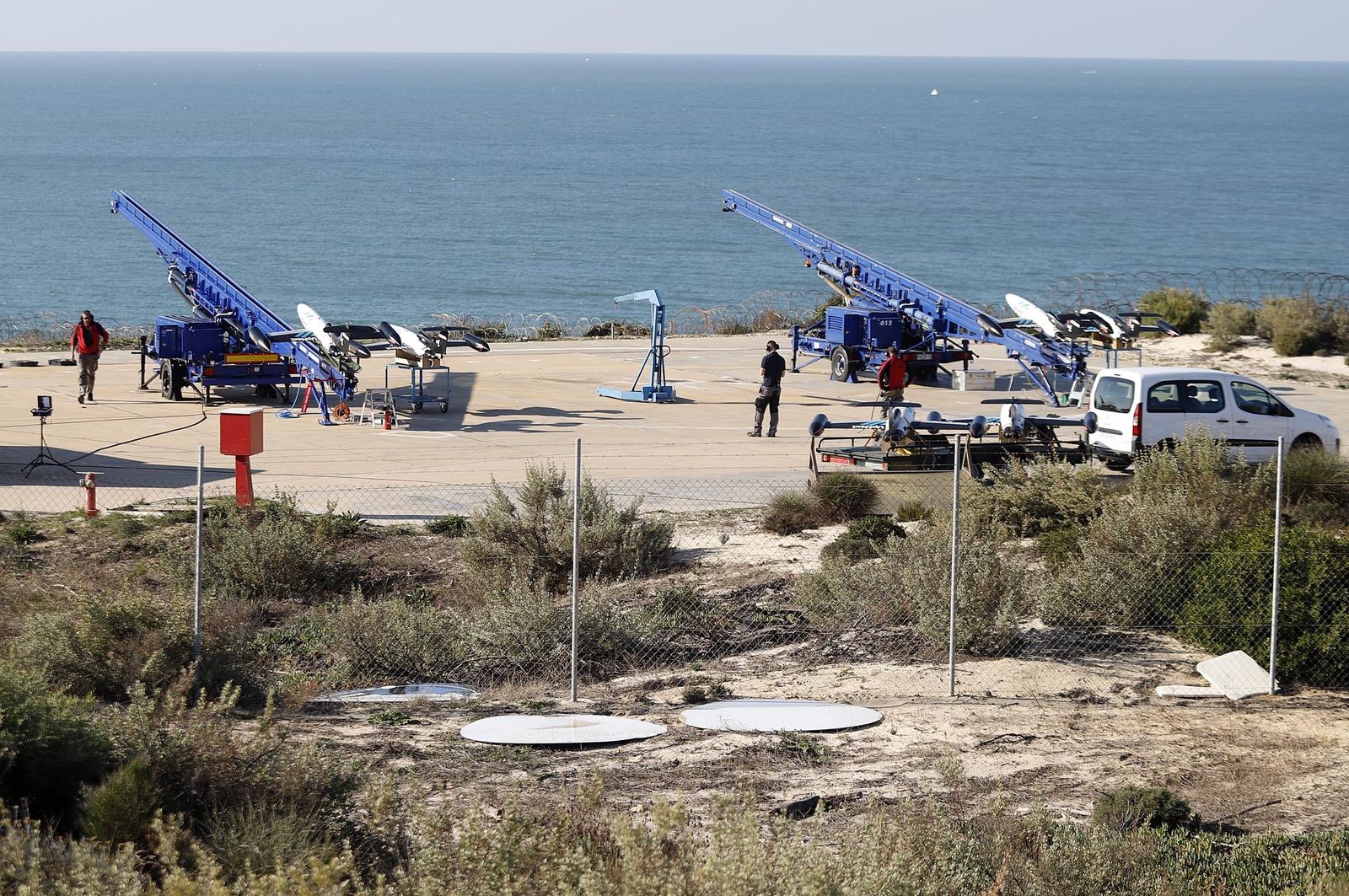 Imágenes del ensayo del demostrador Auto´Mate en el INTA, Huelva