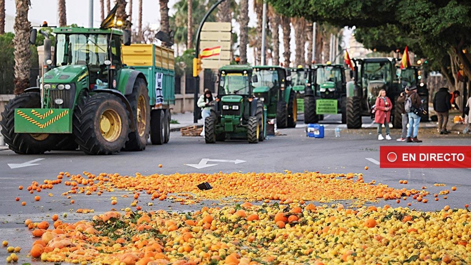Las protestas de los agricultores. Las protestas de los agricultores.
