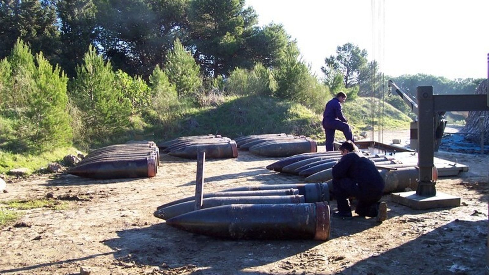 Desactivación de la batería de Paloma Alta, en 2008.