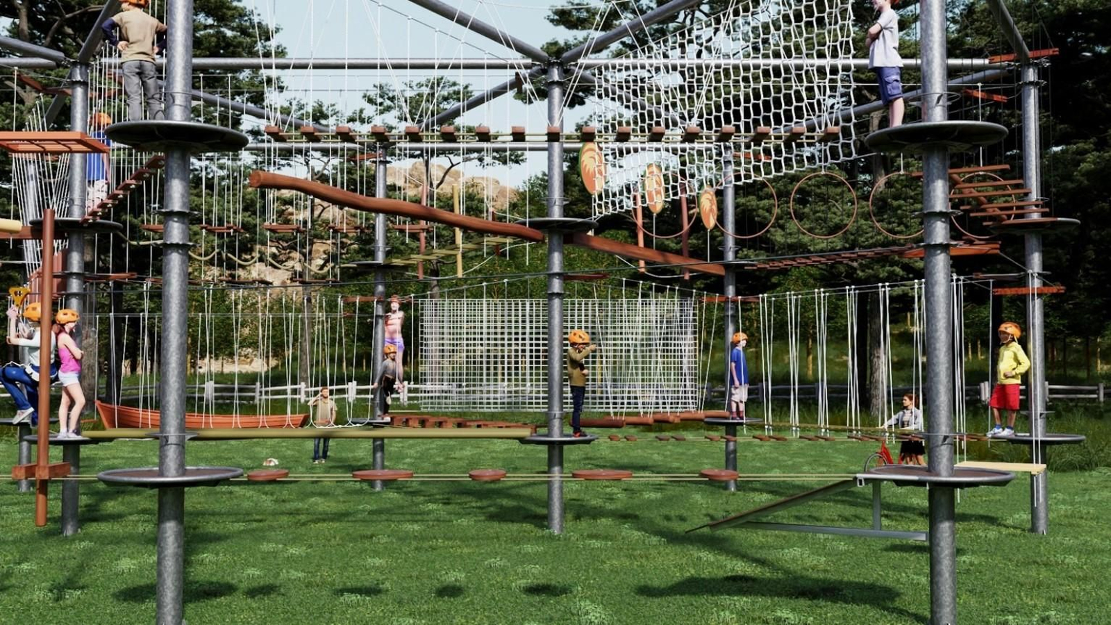 El nuevo parque multiaventura de Frailes.