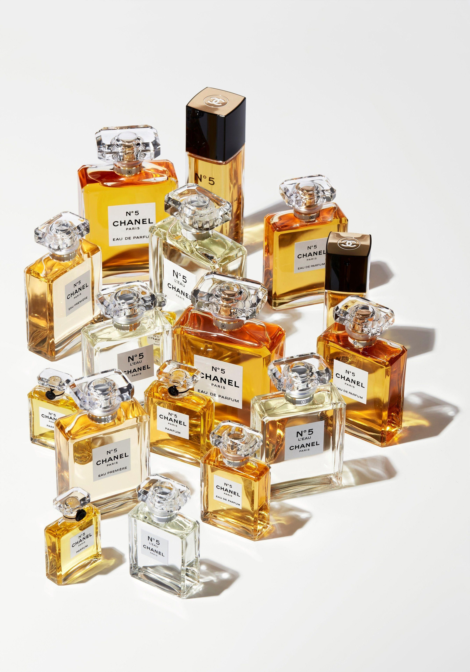 Las distintas versiones que existen actualmente del Chanel Nº5.