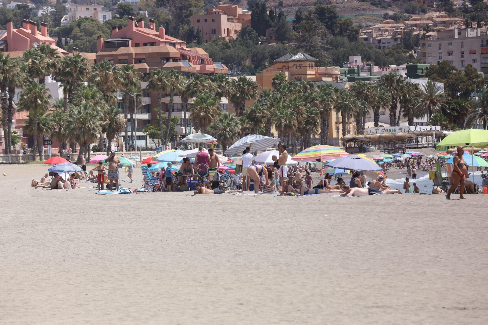 Lleno en las playas de Málaga