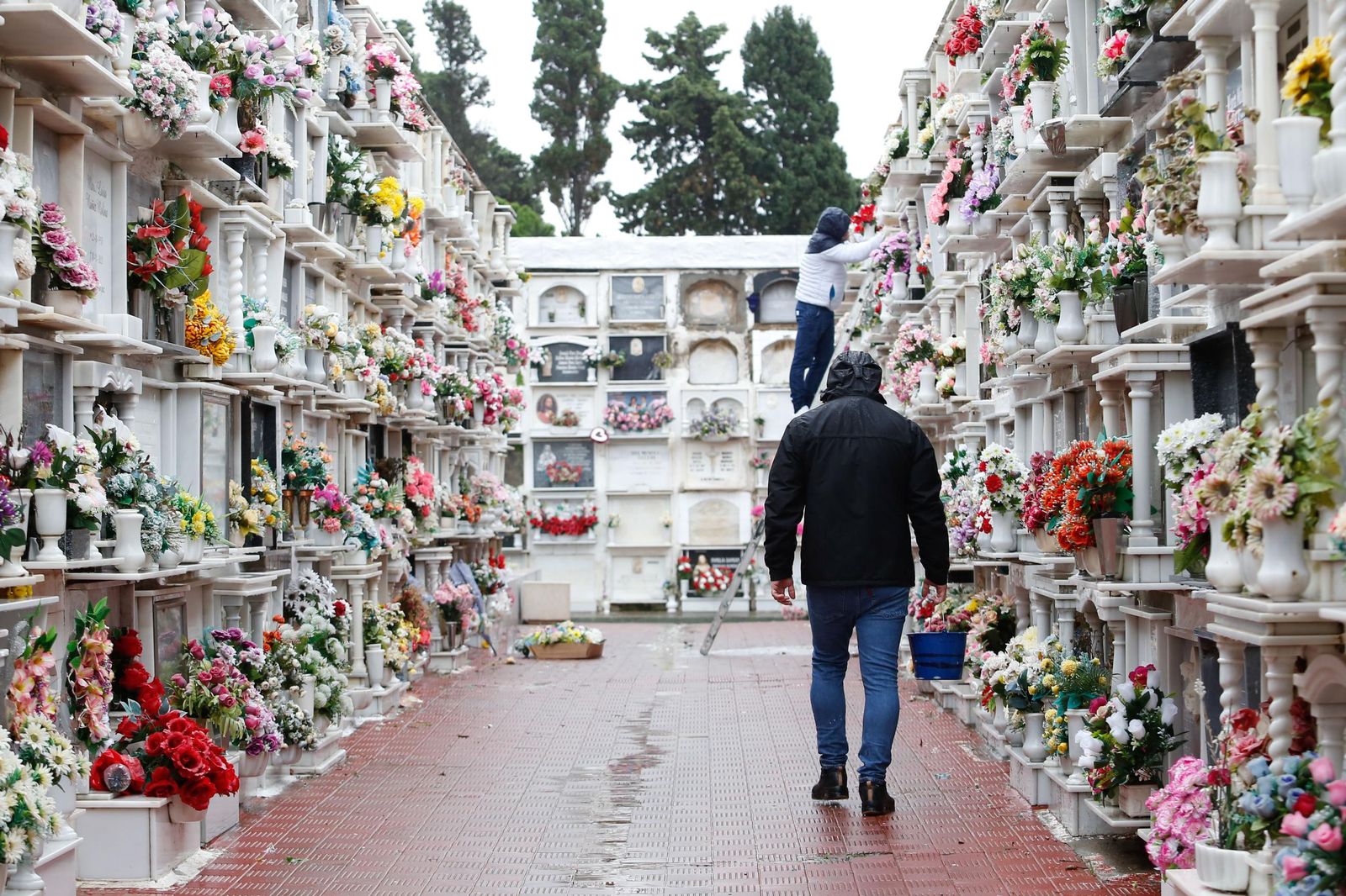 Fotos de los preparativos en el cementerio de La Línea por el Día de Todos los Santos