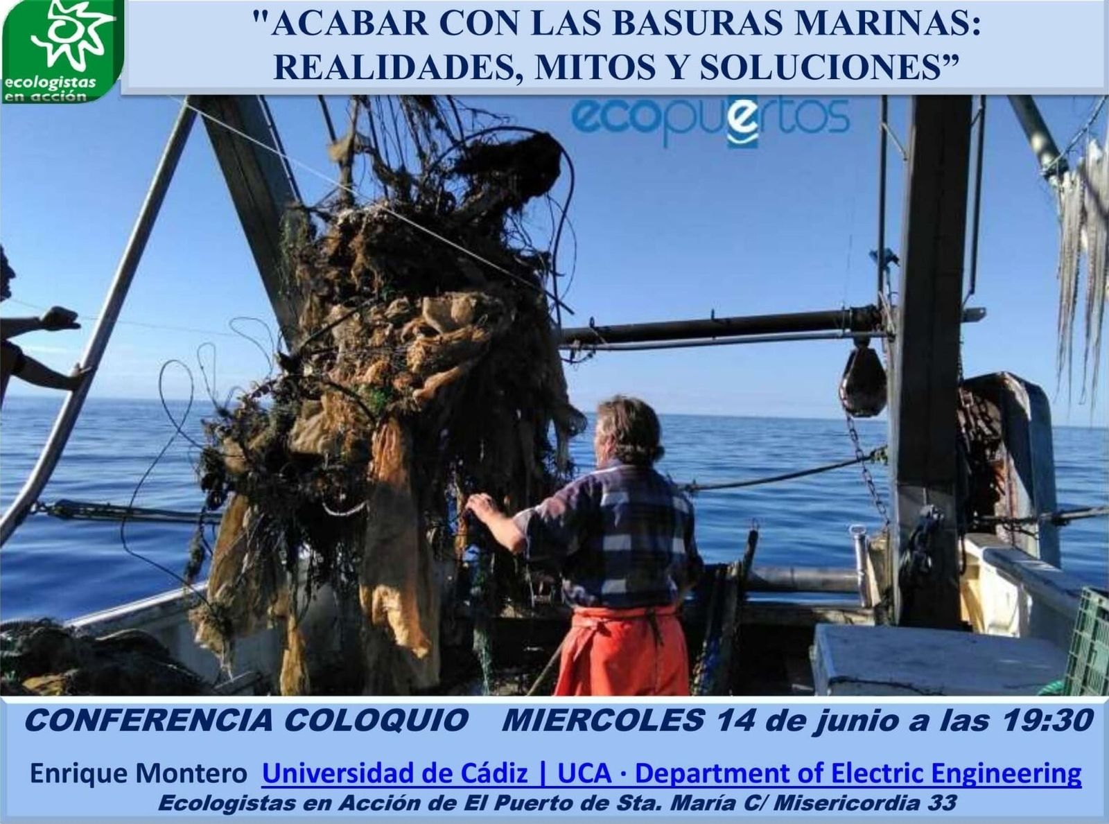 Charla-coloquio sobre las basuras marinas en la sede de Ecologistas en Acción.