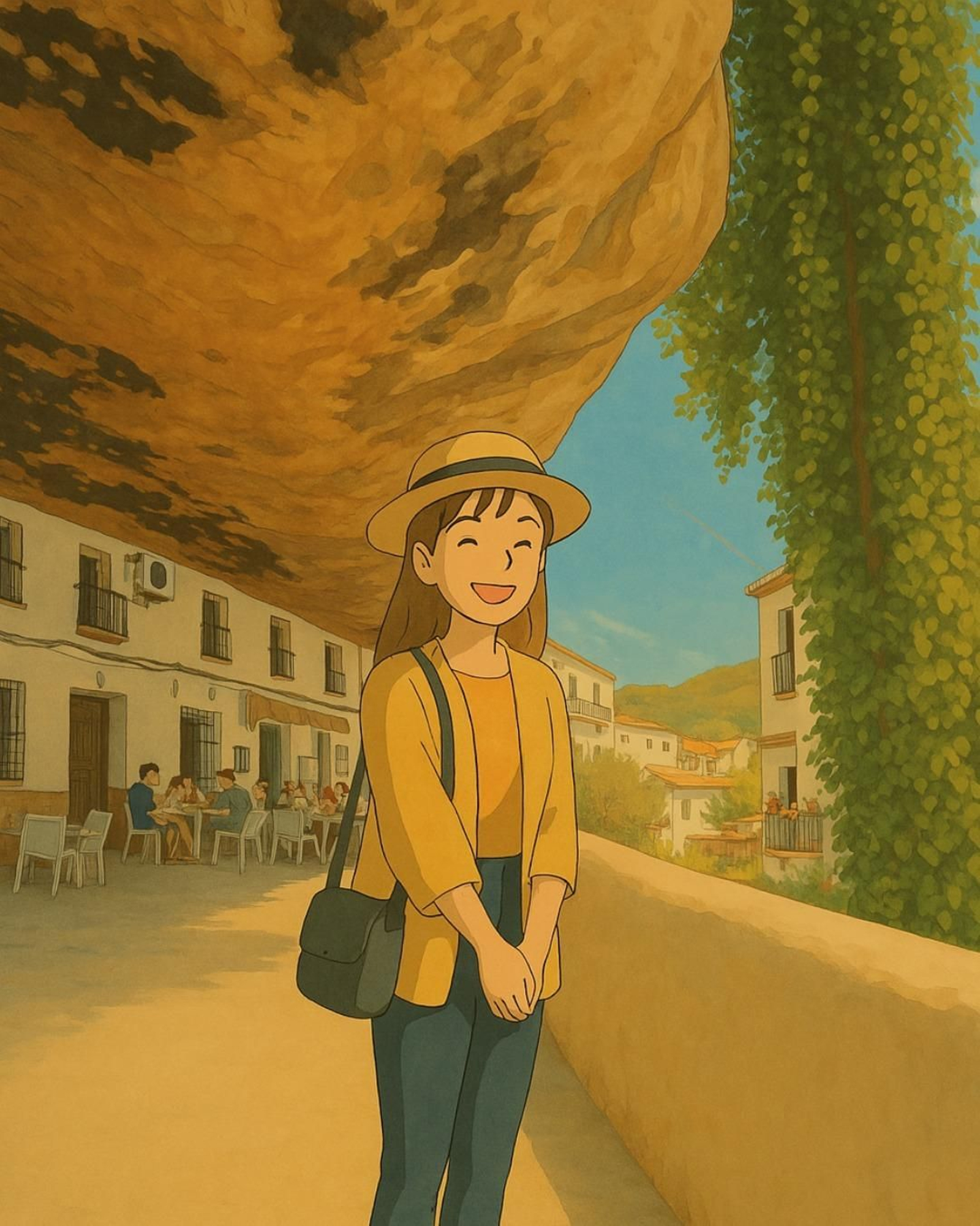 Así se vería el pueblo de Cádiz más bonito de España si saliera en una película de animación japonesa