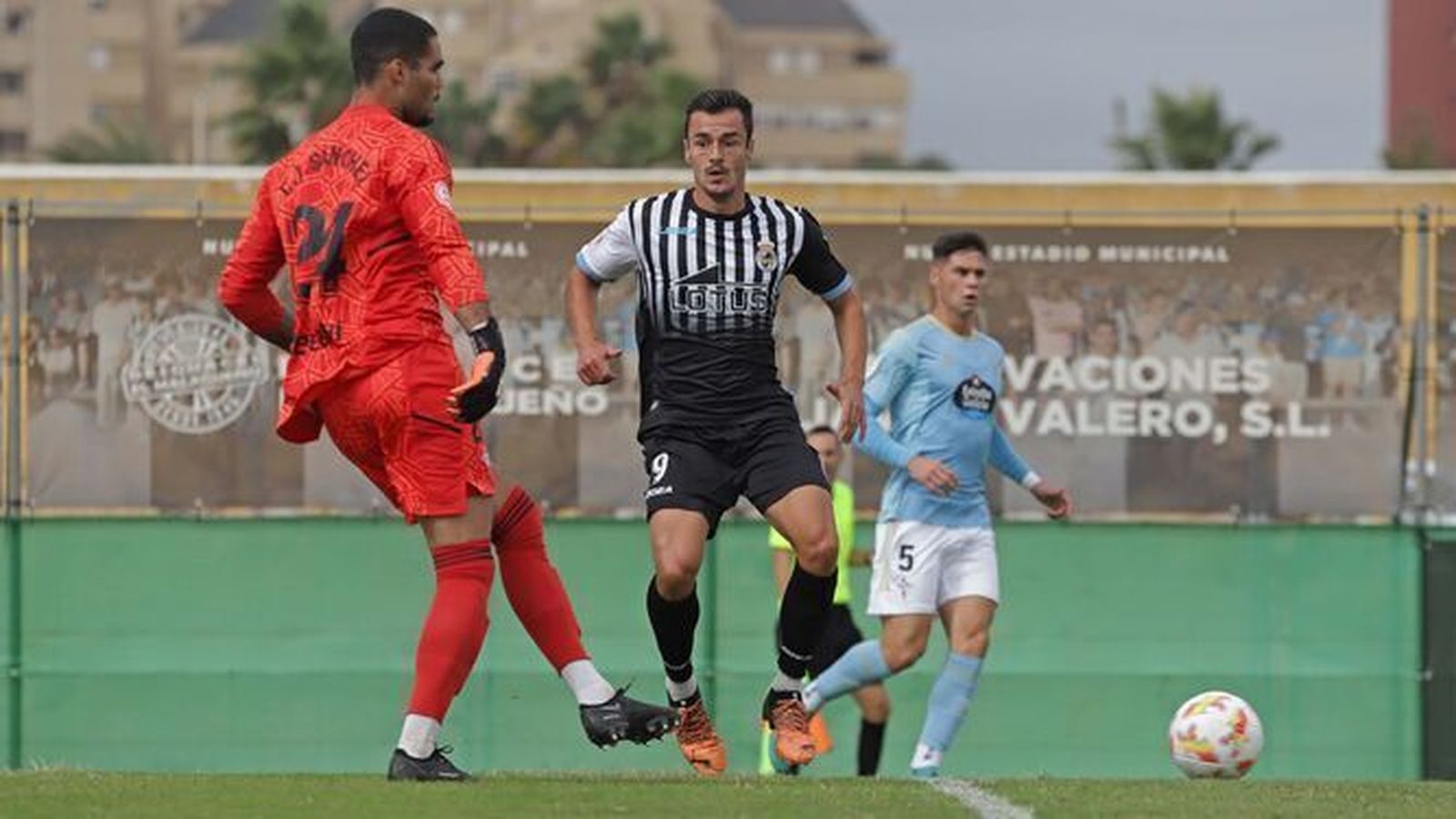 Nacho Heras, durante el Balona-Celta B.