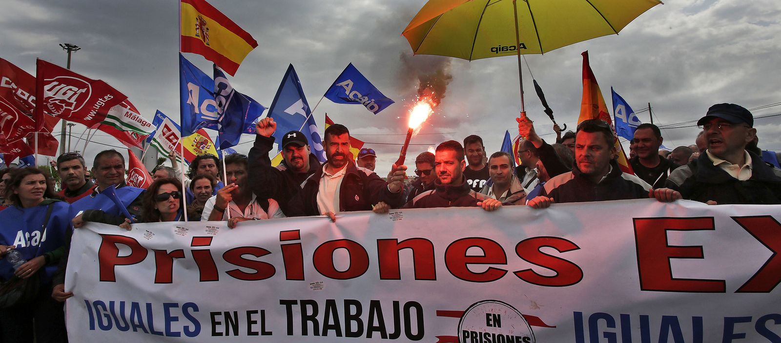 Las imágenes de las protestas de los funcionarios de prisiones