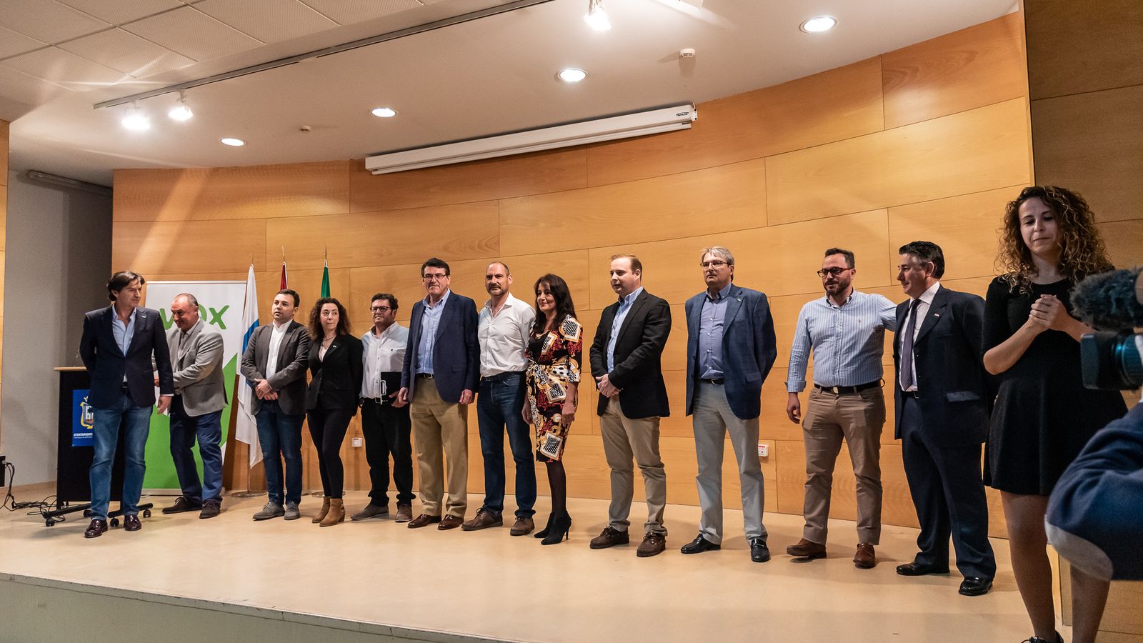 Candidatos de Vox en la Gota de Leche.