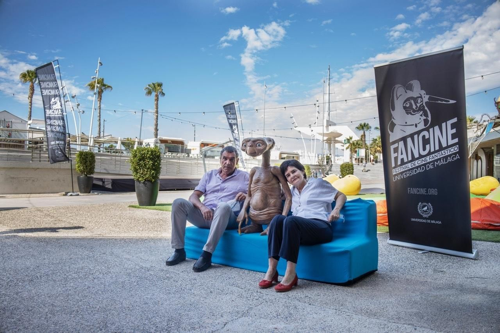 Tecla Lumbreras y Guillermo Aburto, este miércoles, en la presentación del Fancine de Verano.